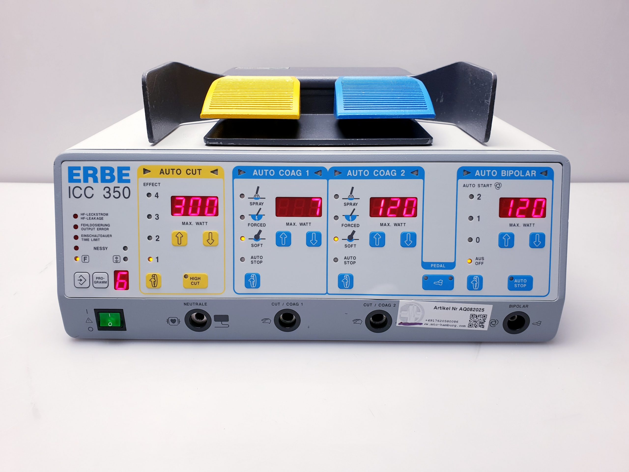 ERBE ICC 350 ICC350 E-Serie HF-Chirurgiegerät 300 Watt Leistung thumbnail 3