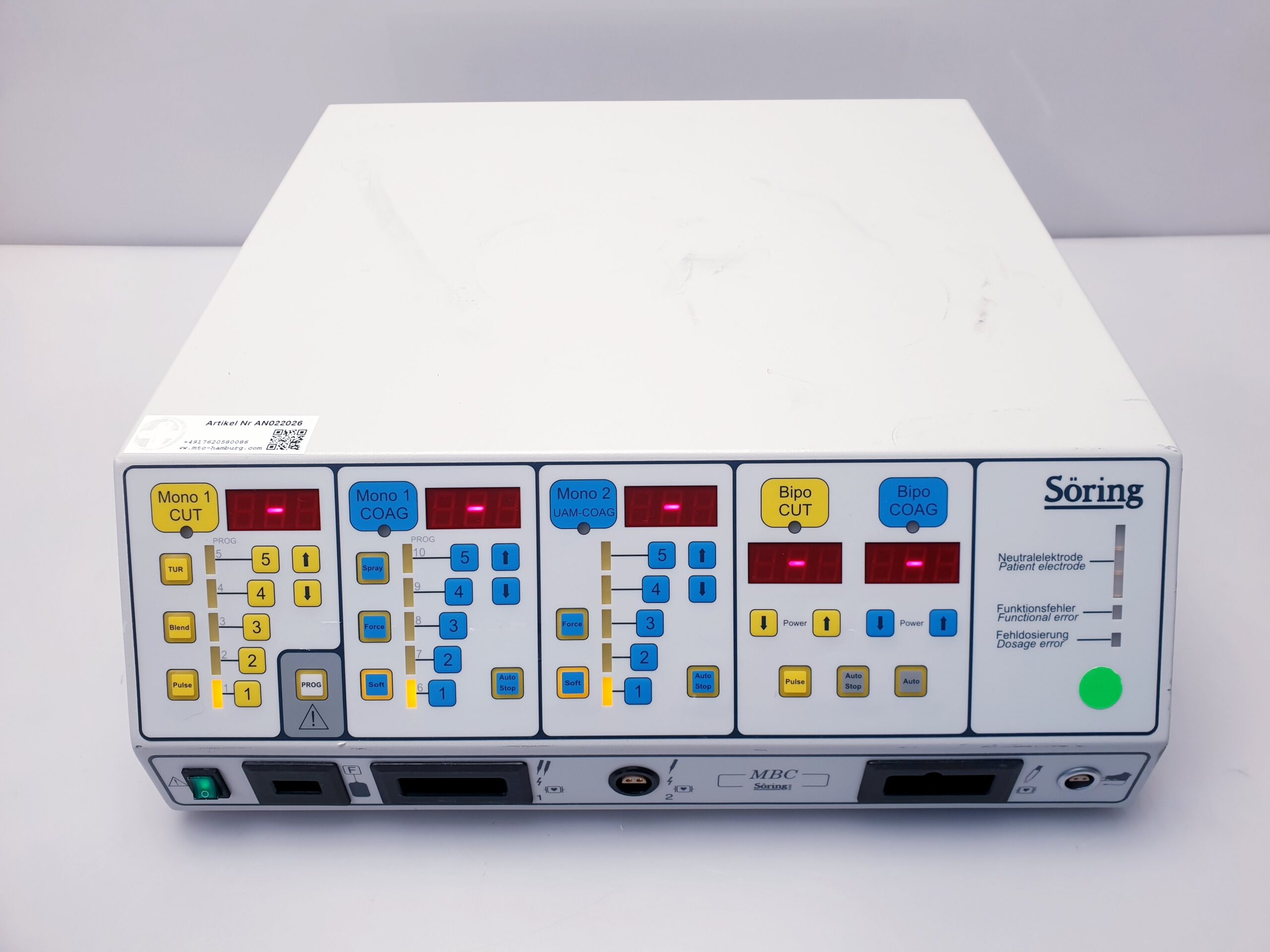 Söring MBC 601 MBC601UAM MBC 601 HF-Chirurgie-Generator — image 1 of 8