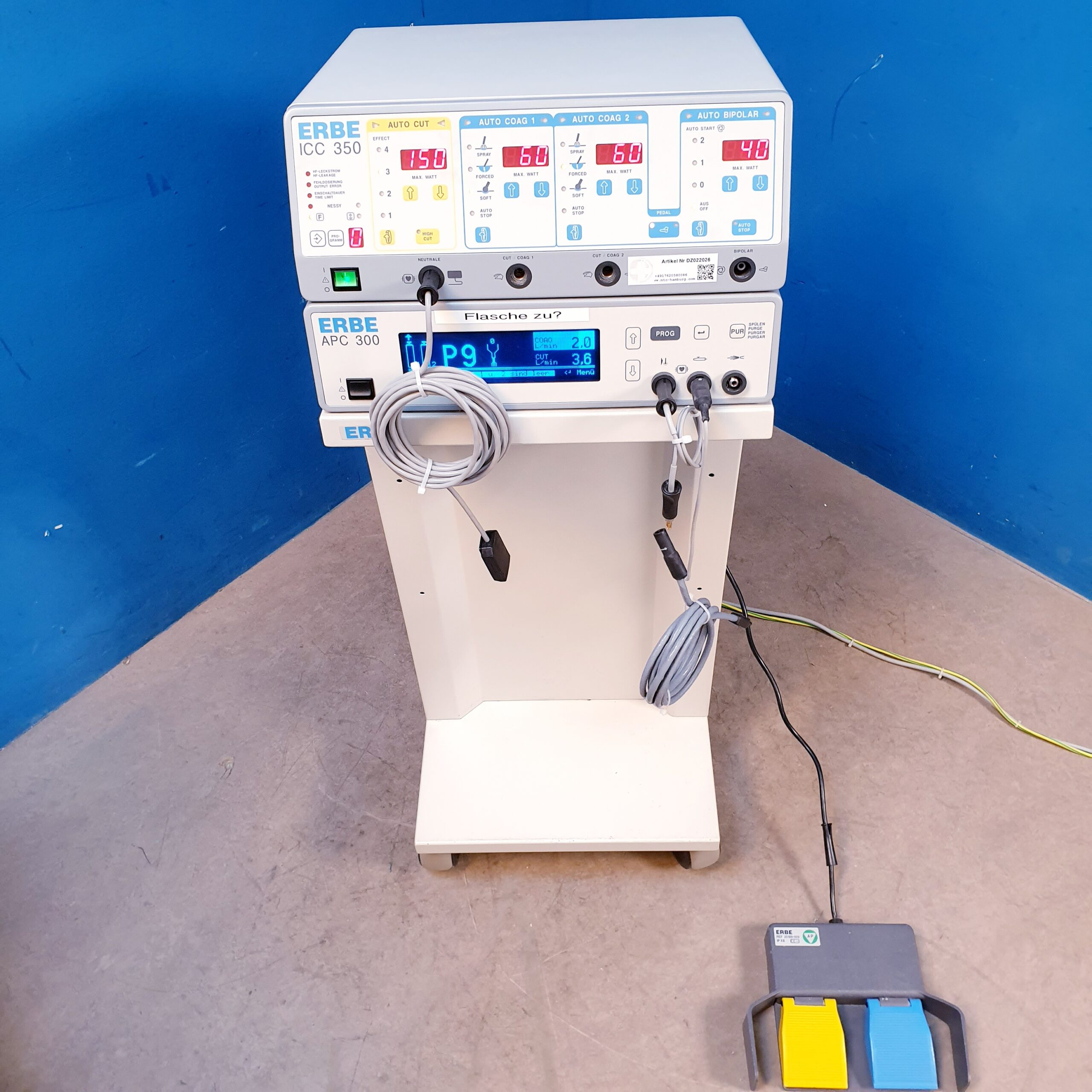 ERBE ICC 350 & APC 300 HF-Chirurgiegerät mit Argon-Beamer thumbnail 4