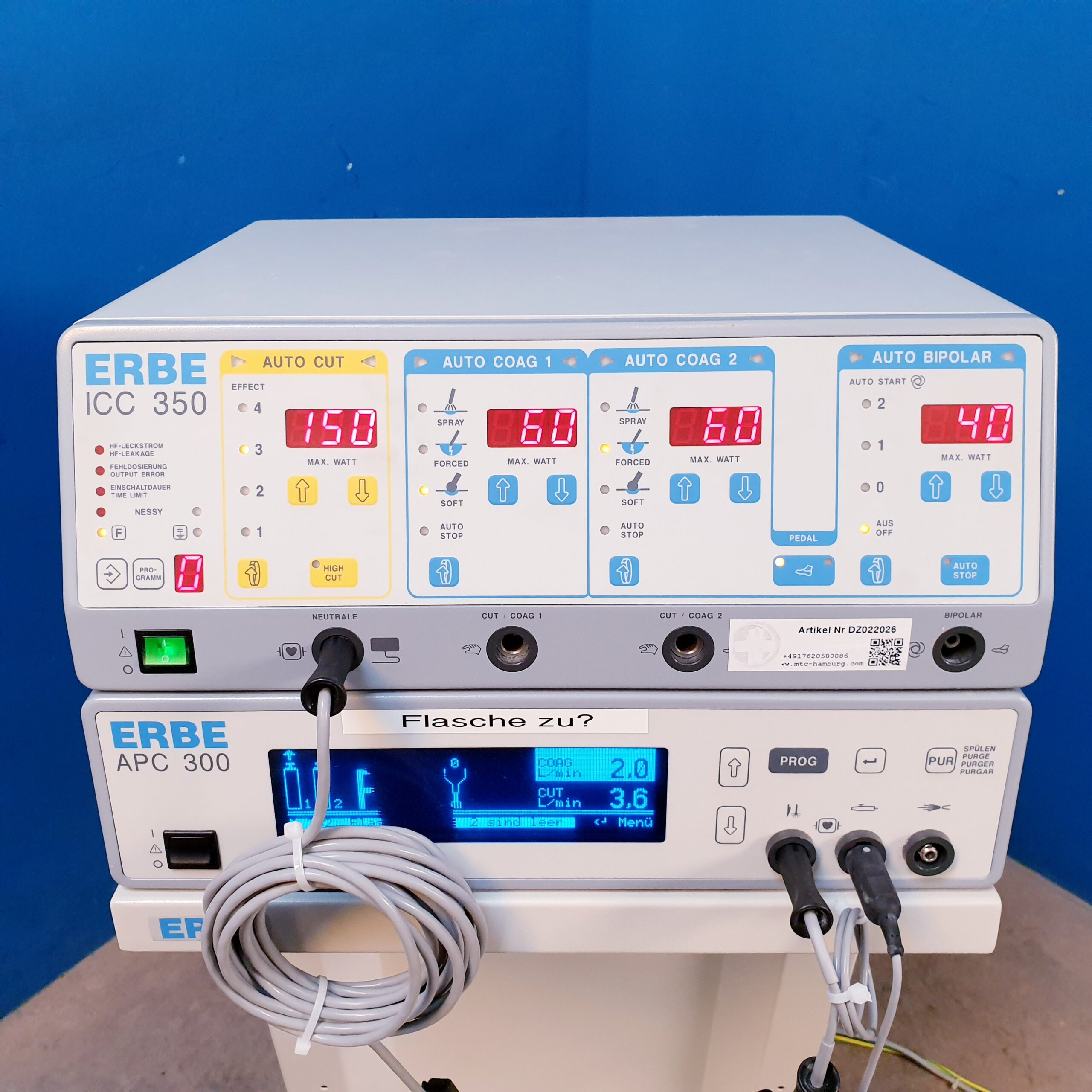 ERBE ICC 350 & APC 300 HF-Chirurgiegerät mit Argon-Beamer thumbnail 5