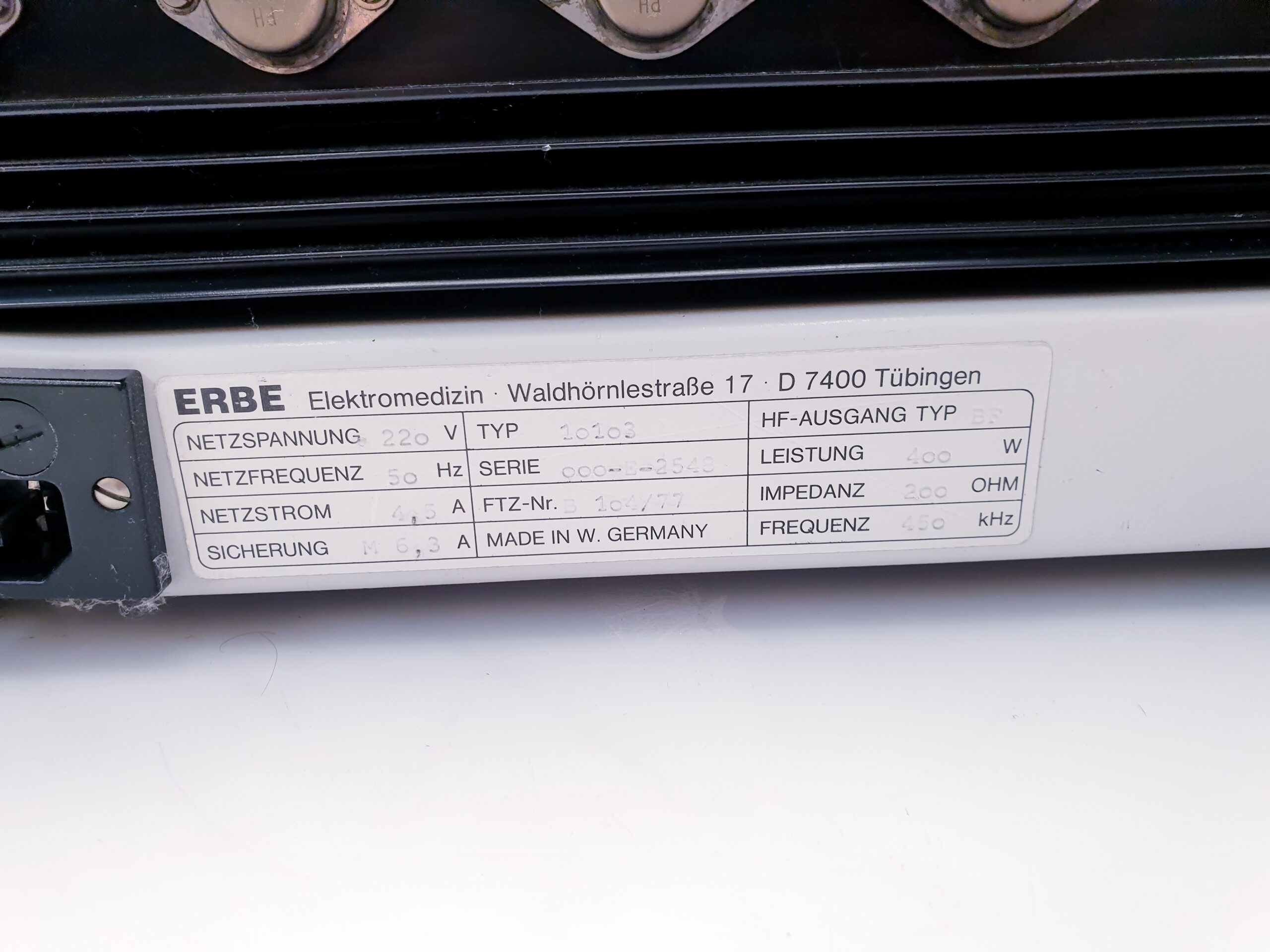 Erbe ERBOTOM T400C // T 400 C HF Chirurgie Gerät thumbnail 7