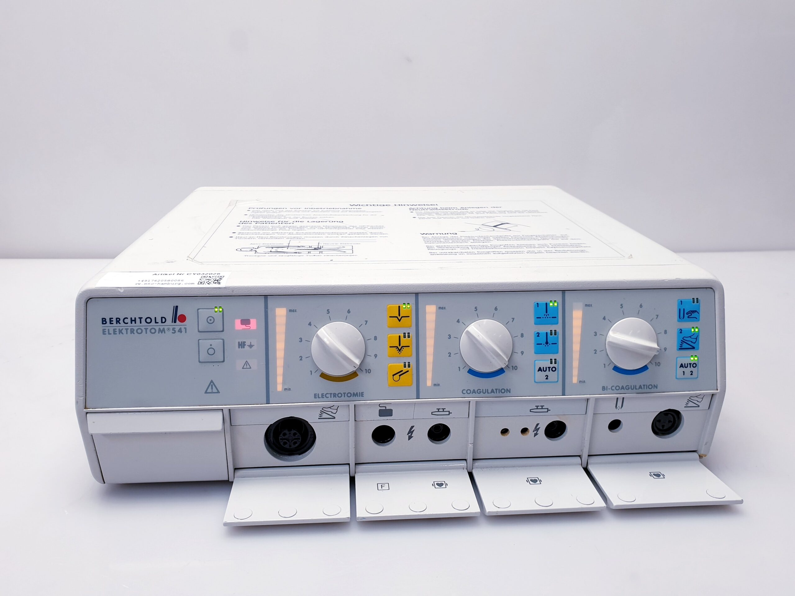 BERCHTOLD Elektrotom 541 (Version 1086) Electrosurgical Unit thumbnail 9