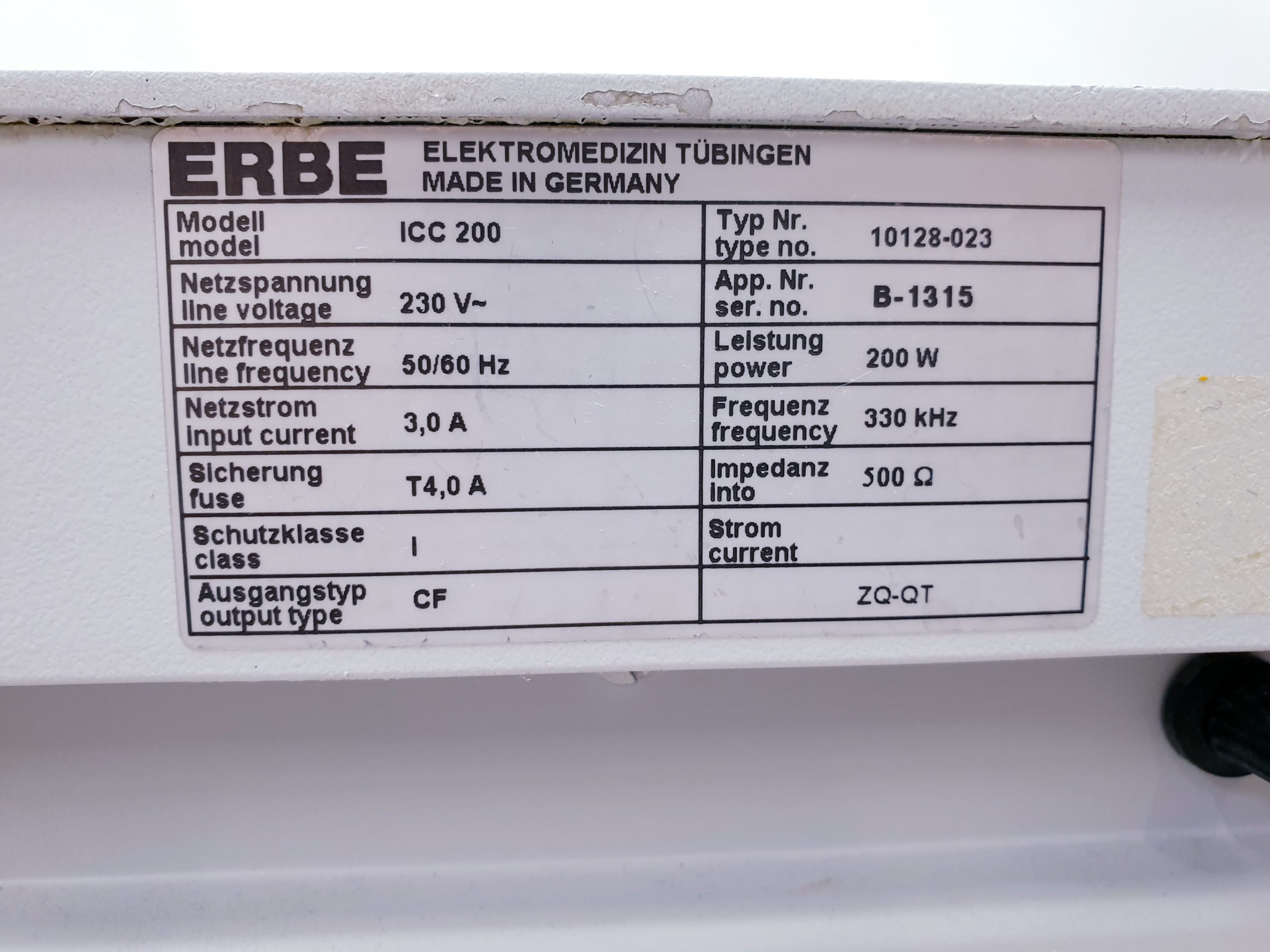 Erbe ICC 200 HF-Gerät mit Endocut thumbnail 4