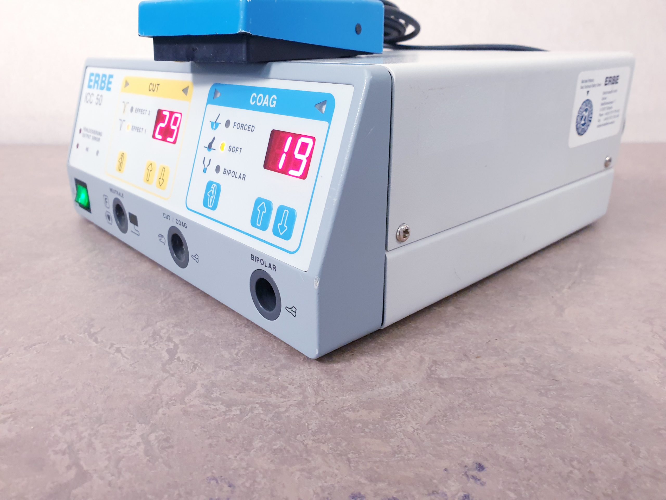 ERBE ICC 50 Electrosurgical unit – HF Gerät Chirurgiegerät thumbnail 2