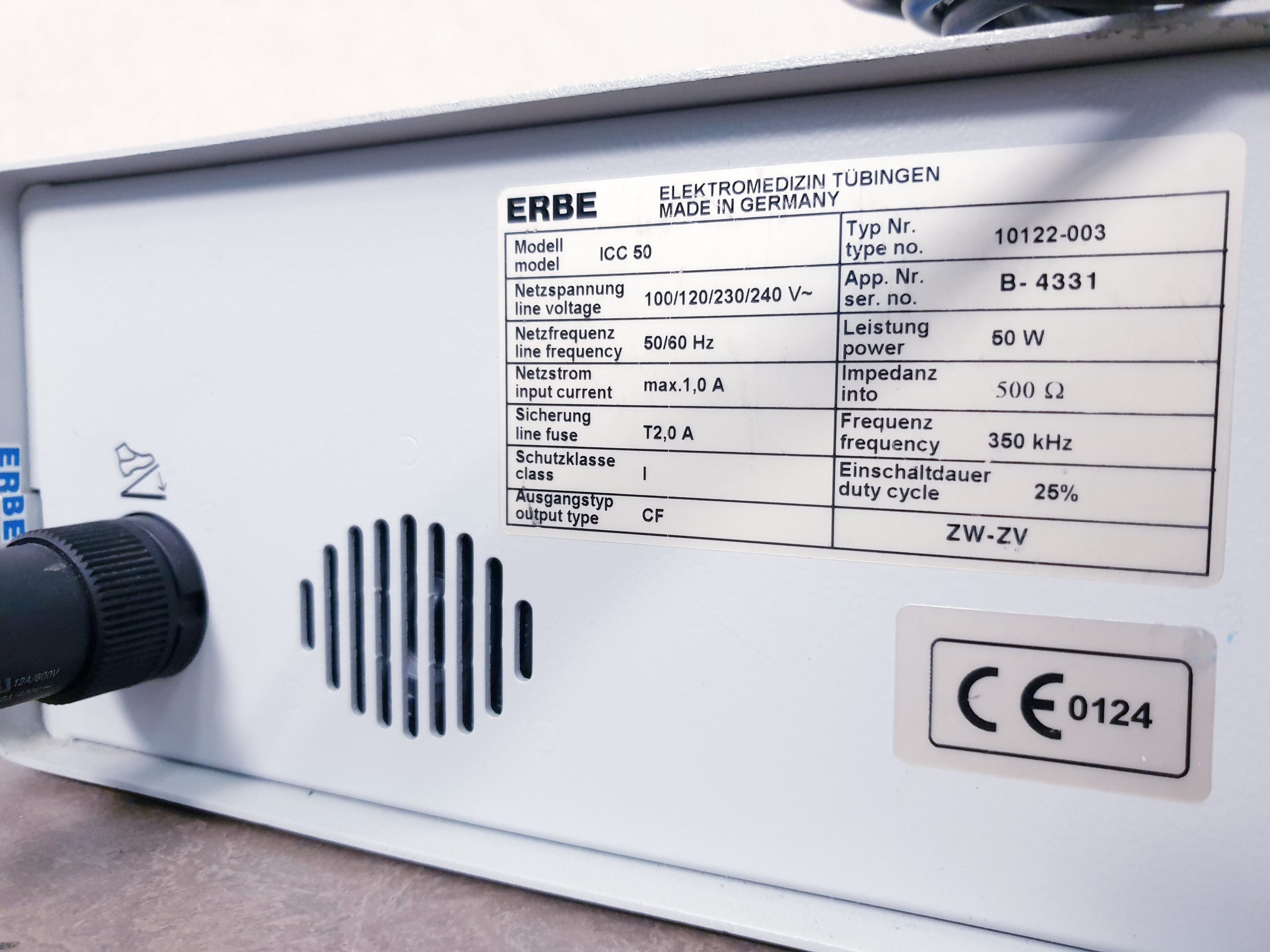 ERBE ICC 50 Electrosurgical unit – HF Gerät Chirurgiegerät thumbnail 4