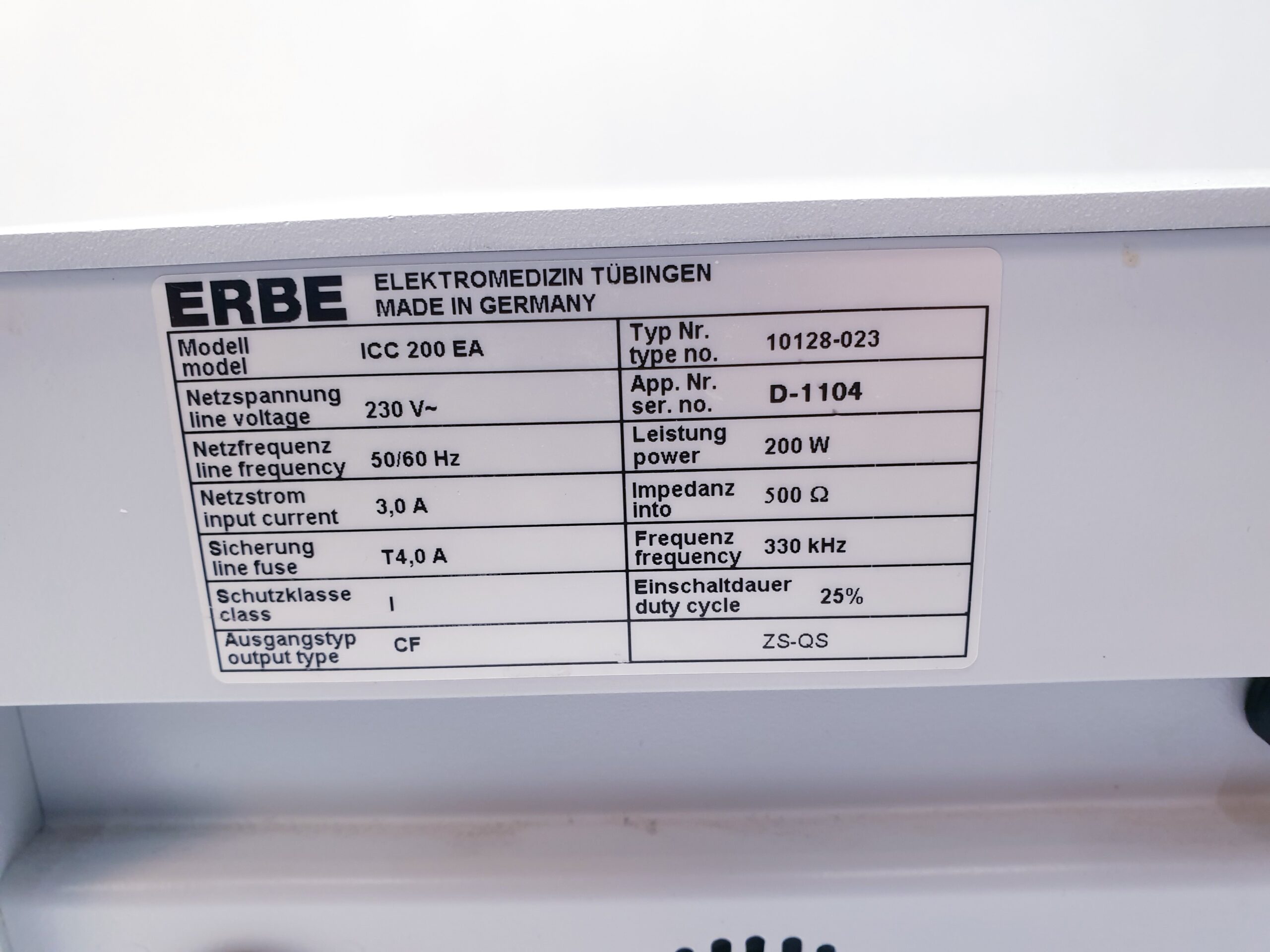 Erbe ICC 200 E // IC200 E / ICC200 ICC 200 E Erbotom HF-Gerät mit Endocut thumbnail 17