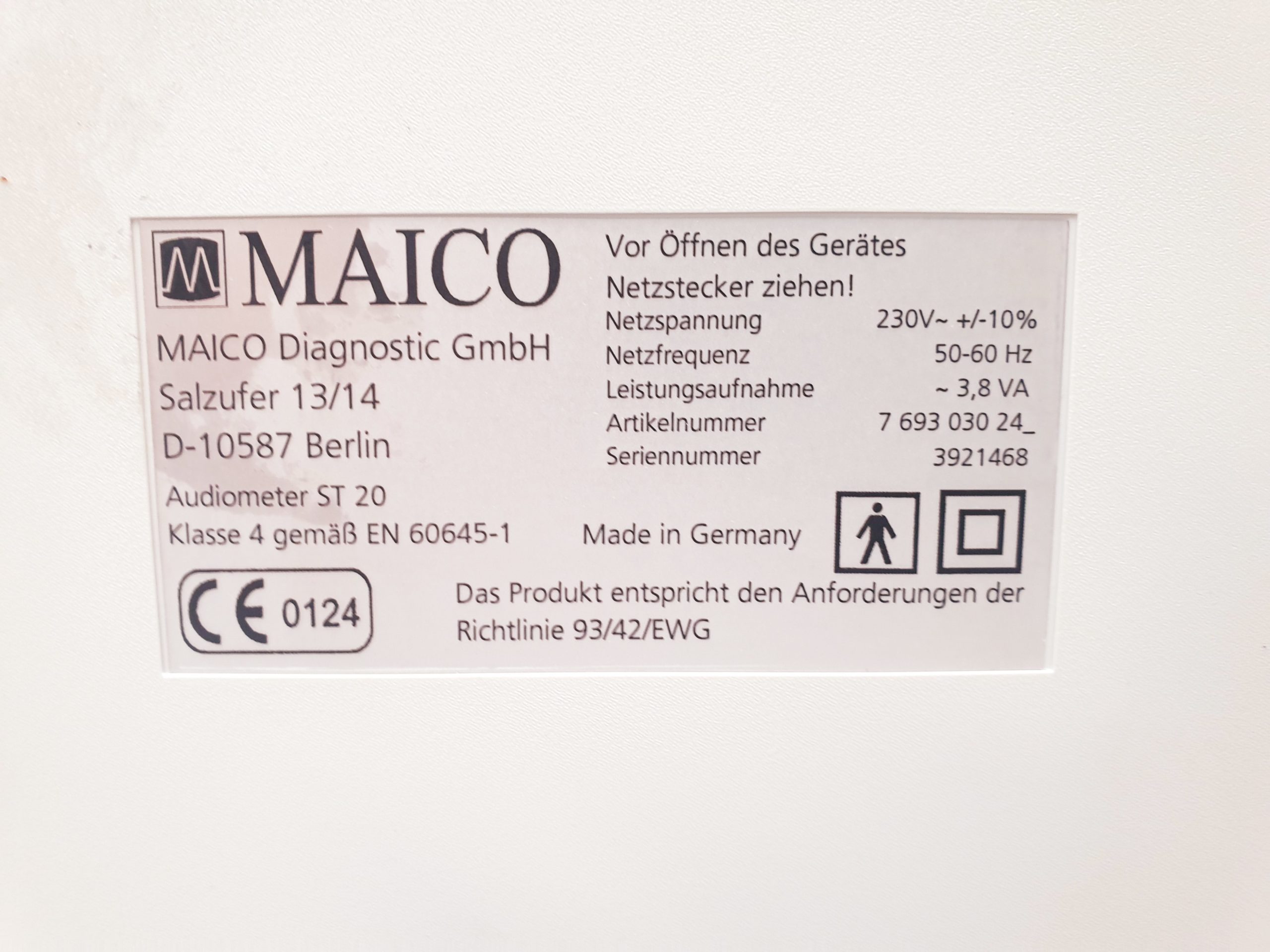 Bosch Maico ST 20 ST20 Audiometer thumbnail 8
