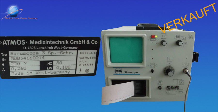 Ultraschallhgerät ATMOS Sinuscope 3 Inkl Sonde / Fußschalter — image 1 of 1