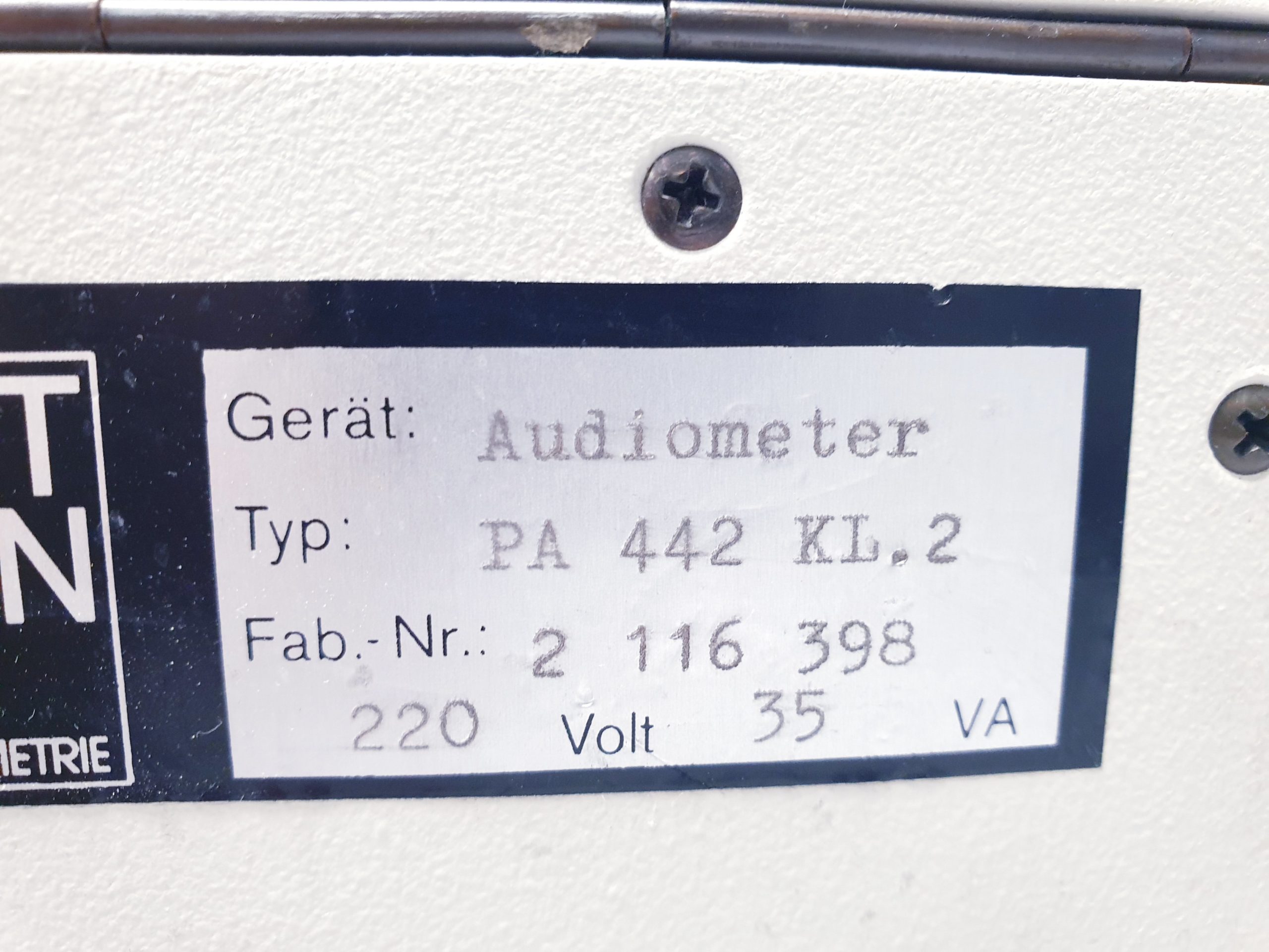 Hortmann PA442 – PA 442 – Audiometer thumbnail 9