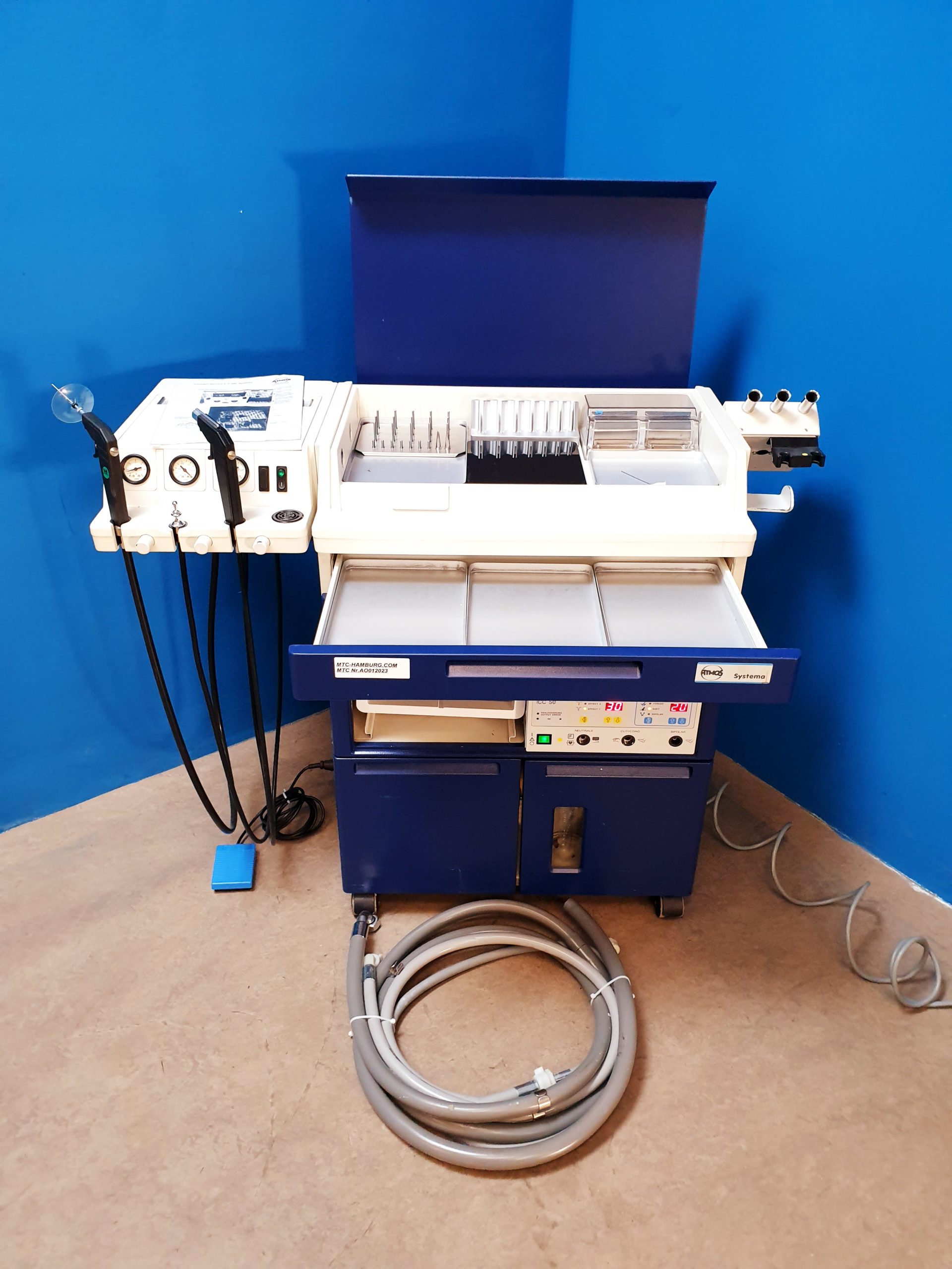 ATMOS Systema HNO Einheit HNO-Arbeitsplatz mit Erbe ICC50 HF Gerät — image 1 of 1