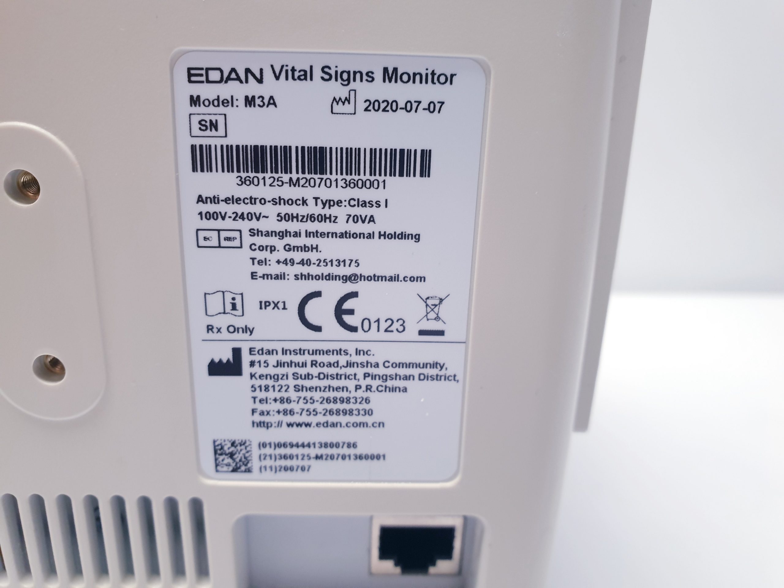 EDAN M3A Vital Signs Monitor NiBp + SpO2 thumbnail 17