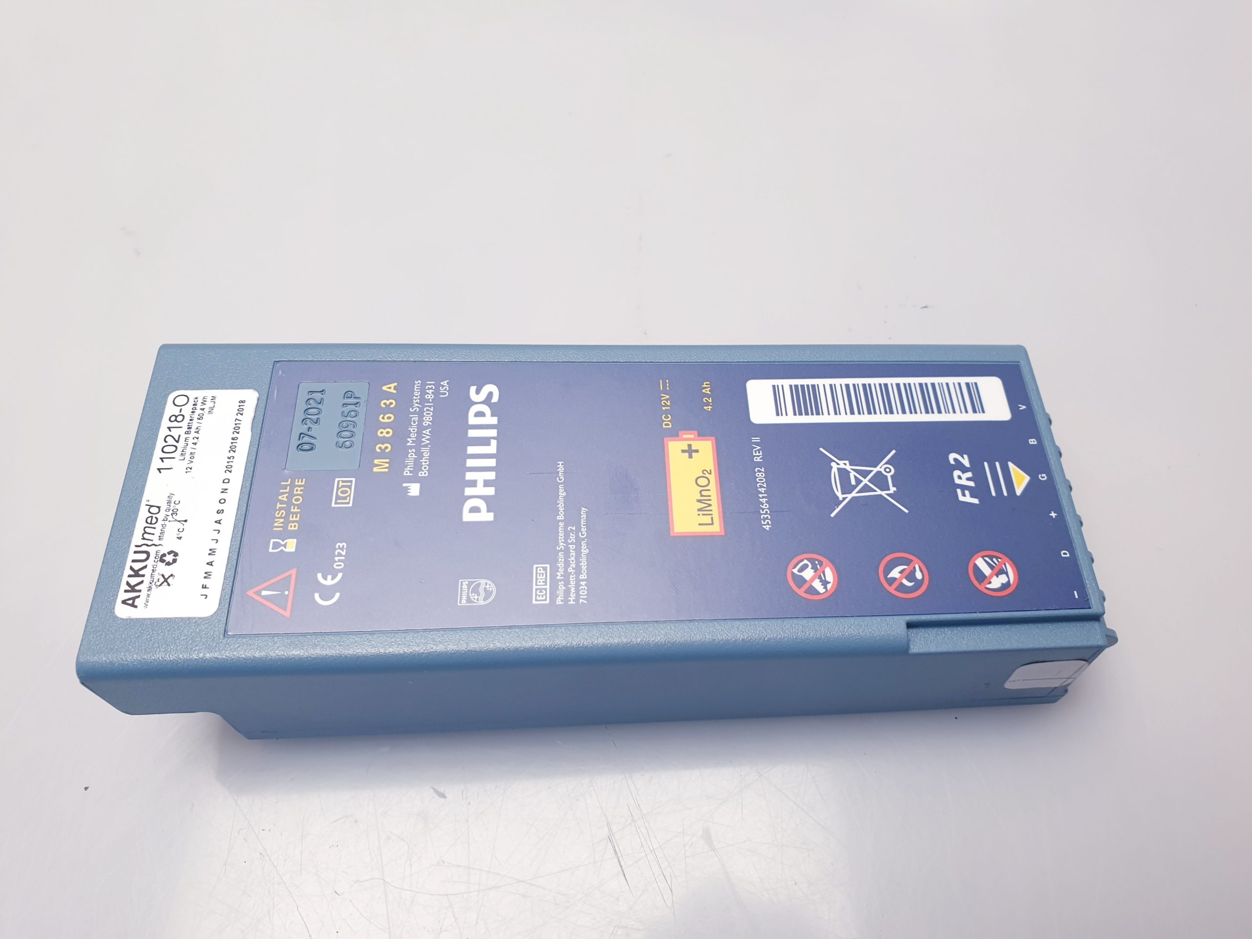 Laerdal heartstart fr2 semi automatic Defibrillator mit Batterie thumbnail 9