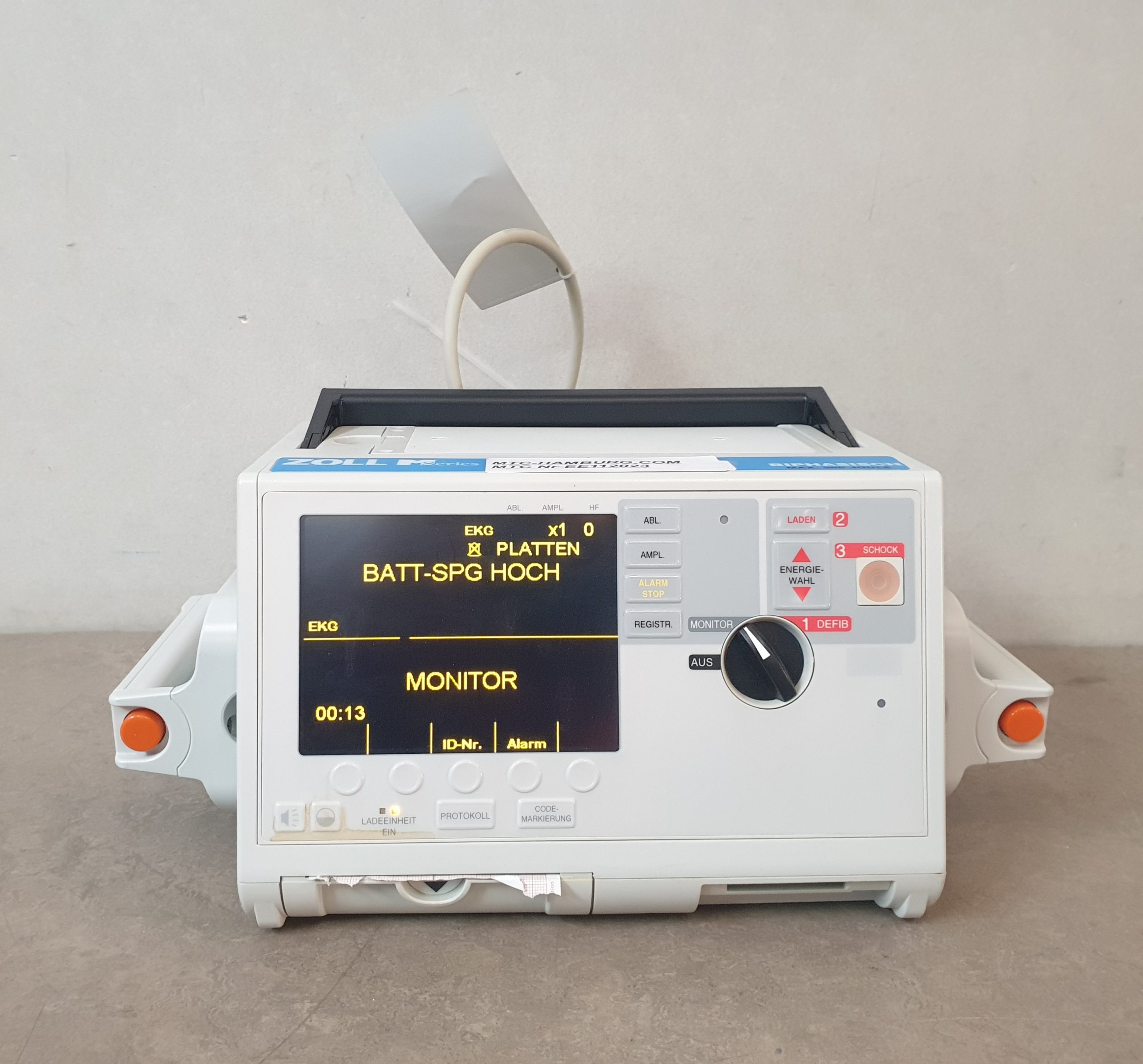 ZOLL M-Series biphasischer Defibrillator, inkl. Pacemaker, EKG, Drucker, Analyse, Akku thumbnail 6