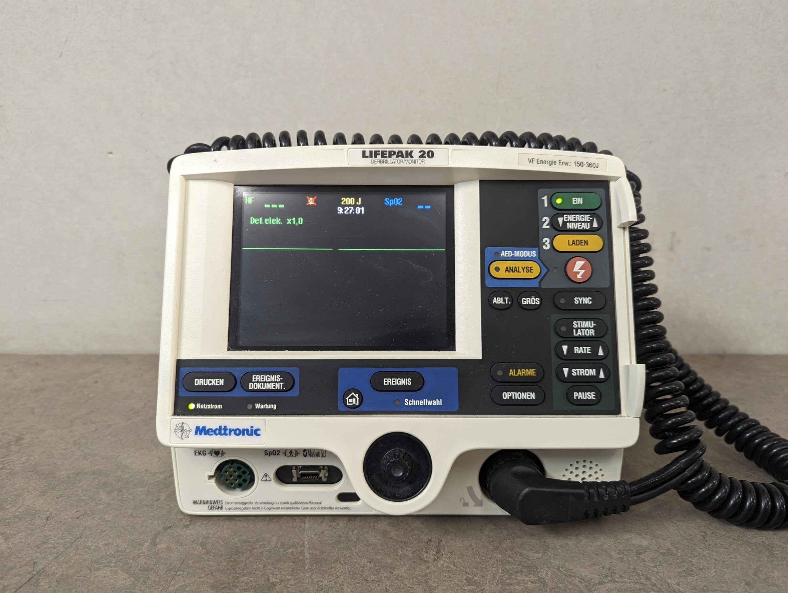 Medtronic Lifepak 20 Physio-Control Defibrillator Monitor thumbnail 10