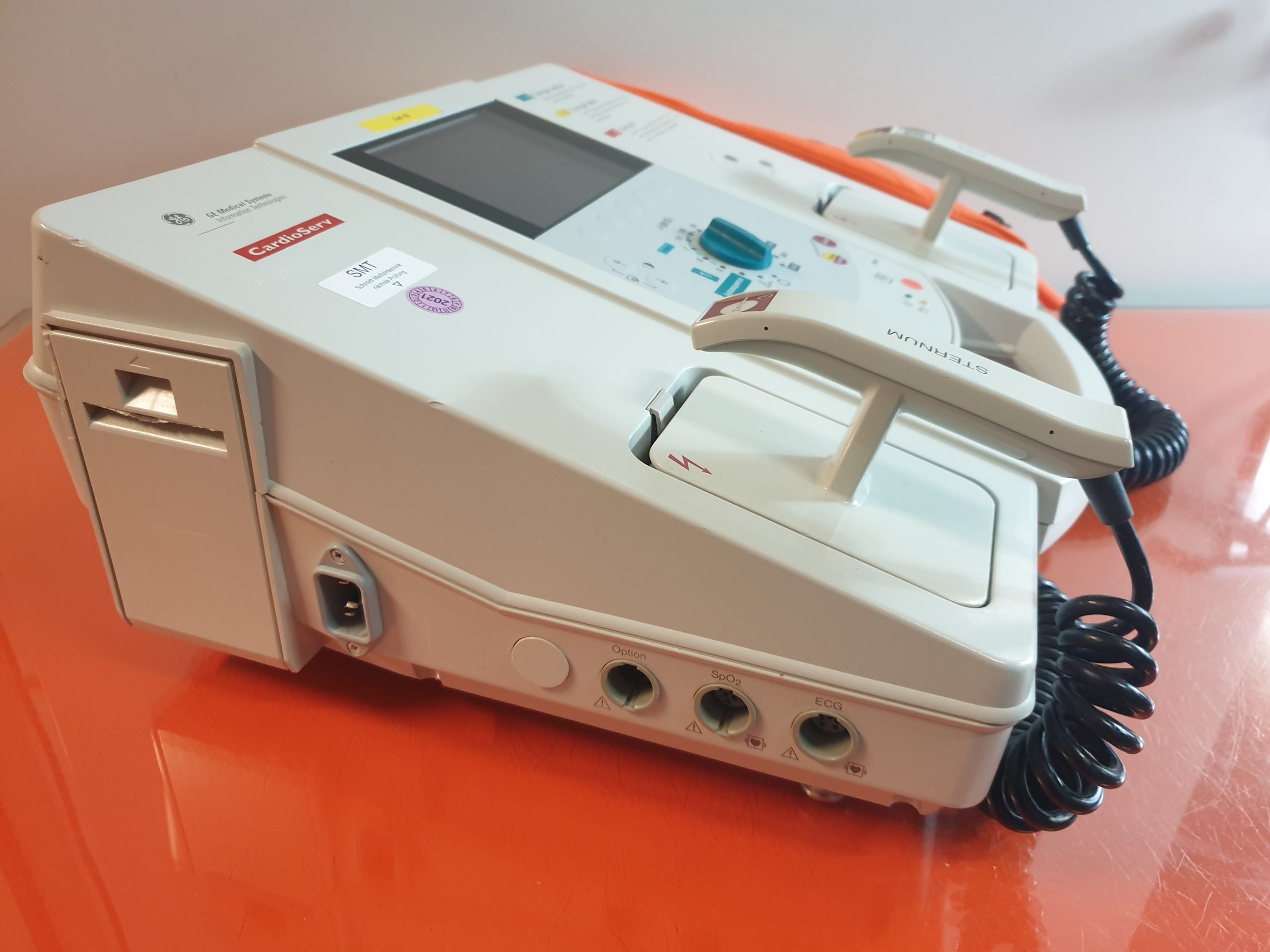 GE Hellige Cardioserv Cardio Serv Defibrillator mit EKG Kabel – thumbnail 4