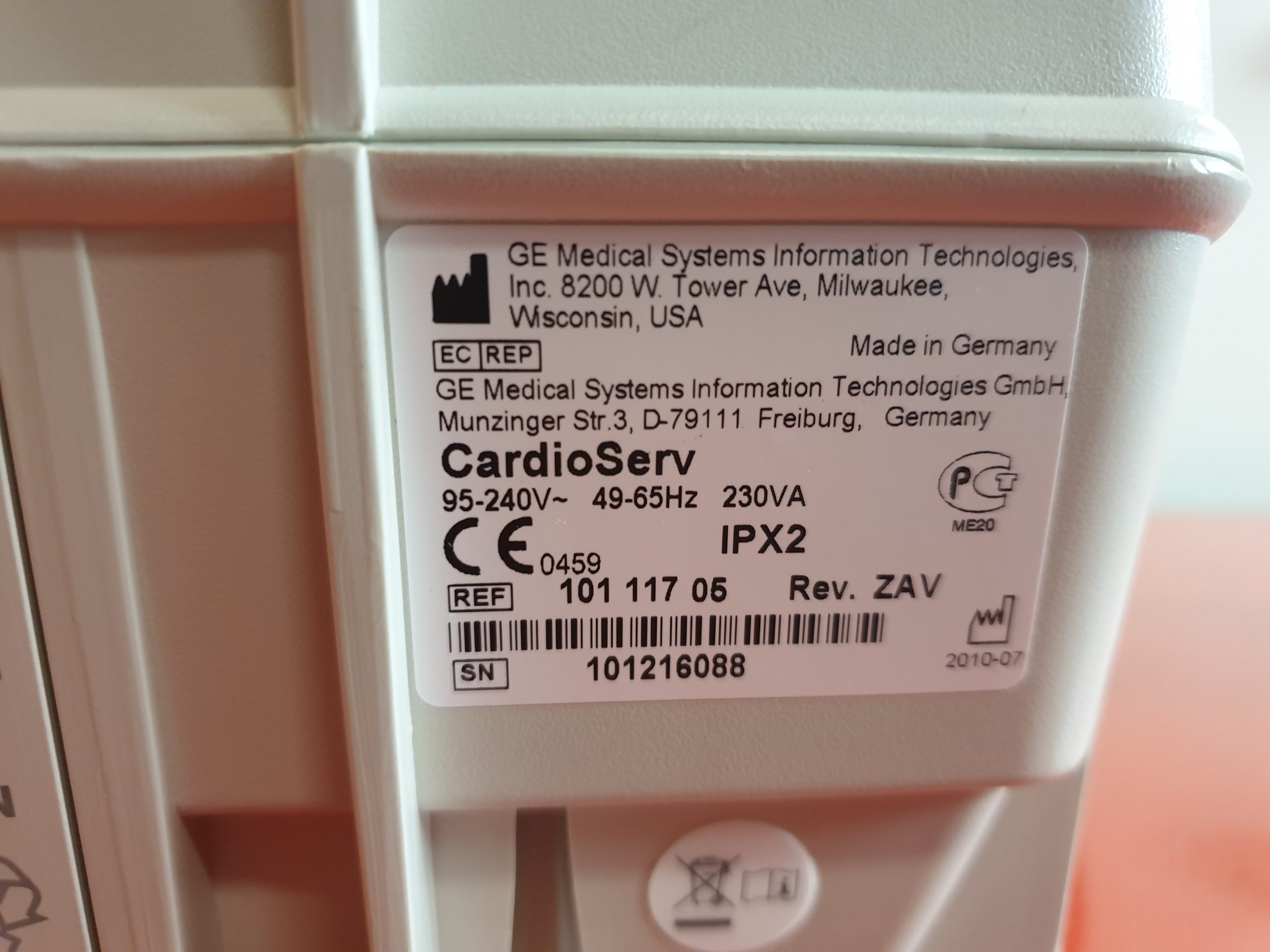 GE Hellige Cardioserv Defibrillator + EKG Ableitungskabel + SpO2 Fingersensor thumbnail 6