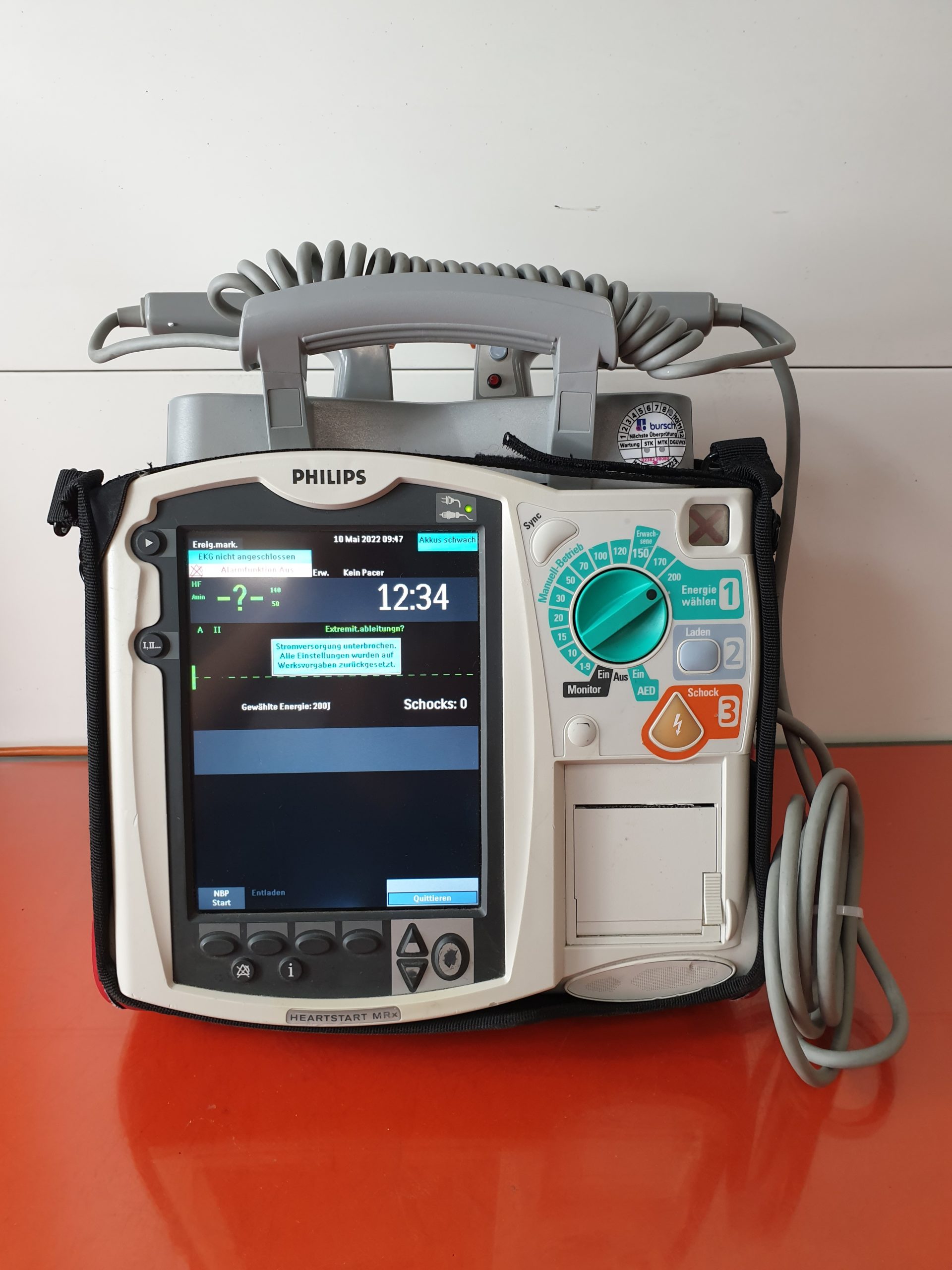 PHILIPS HeartStart MRx Defibrillator mit Zubehör und Tragetasche thumbnail 4