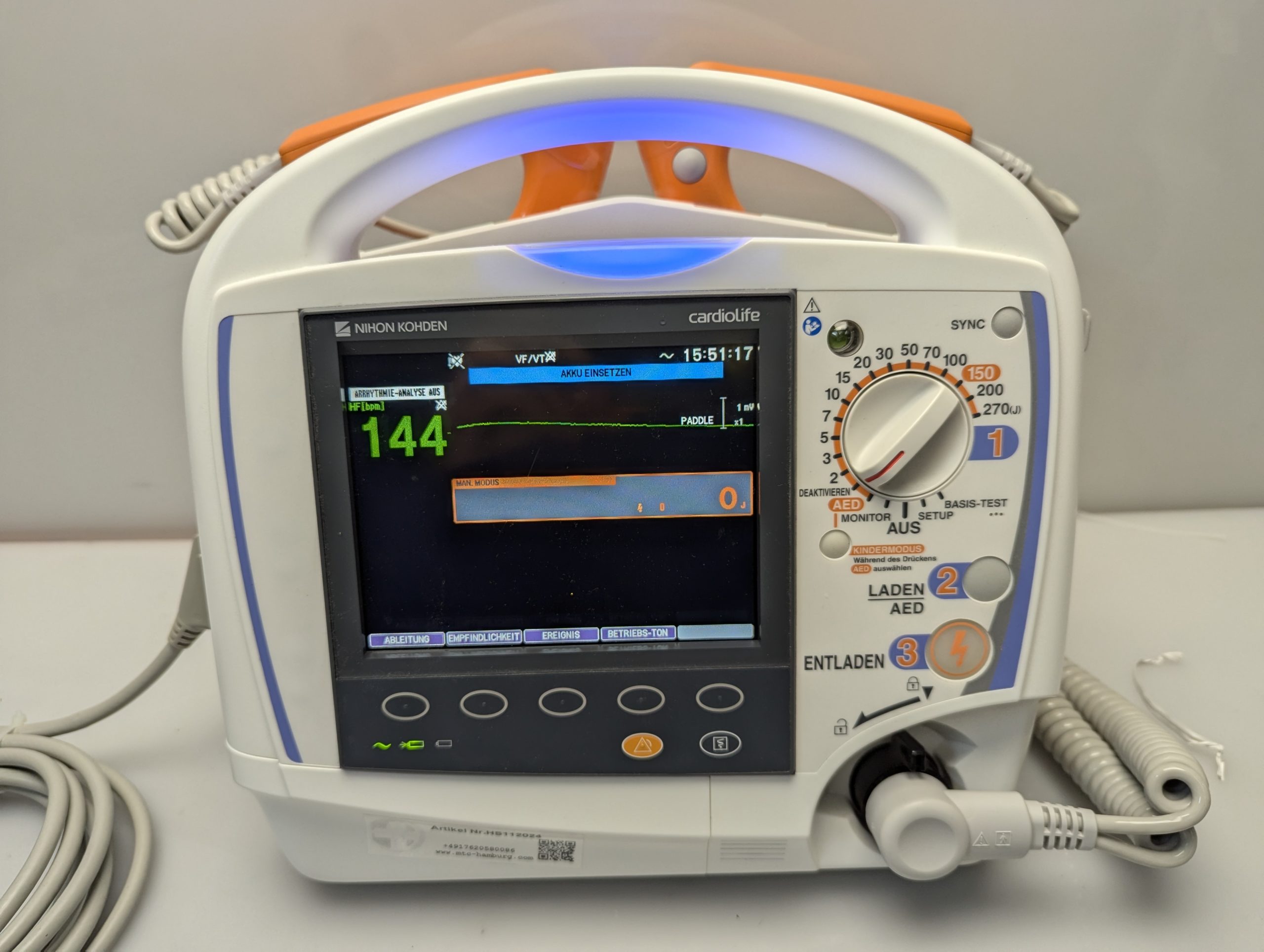 Nihon Kohden TEC-5621NG Defibrillator thumbnail 2