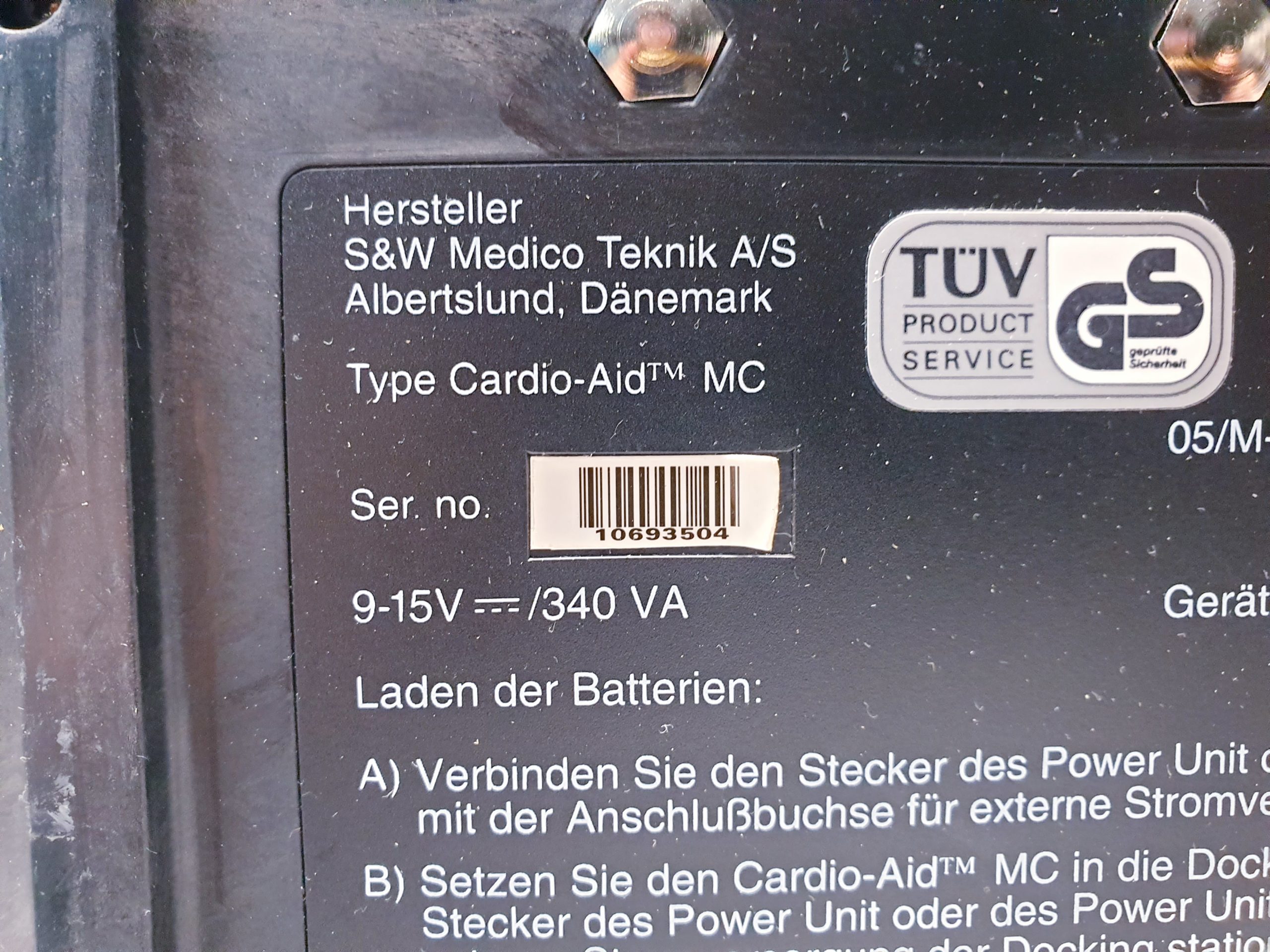 S & W Cardio Aid MC Sternum DEfi Defibrilator thumbnail 10