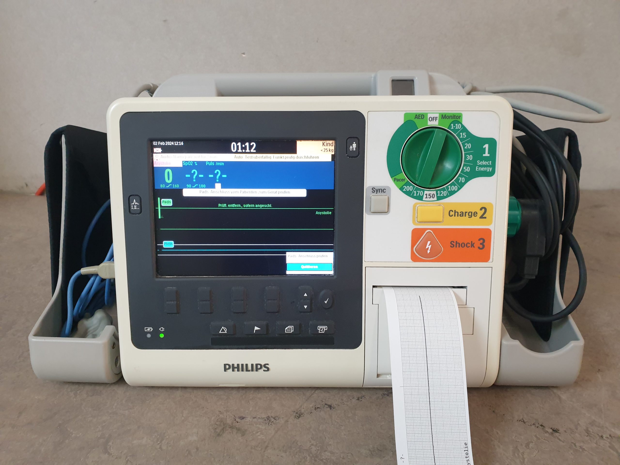 Philips HeartStart XL+ 861290 Plus | Pacing, ECG, NIBP, SpO2 DOM 2012 thumbnail 2