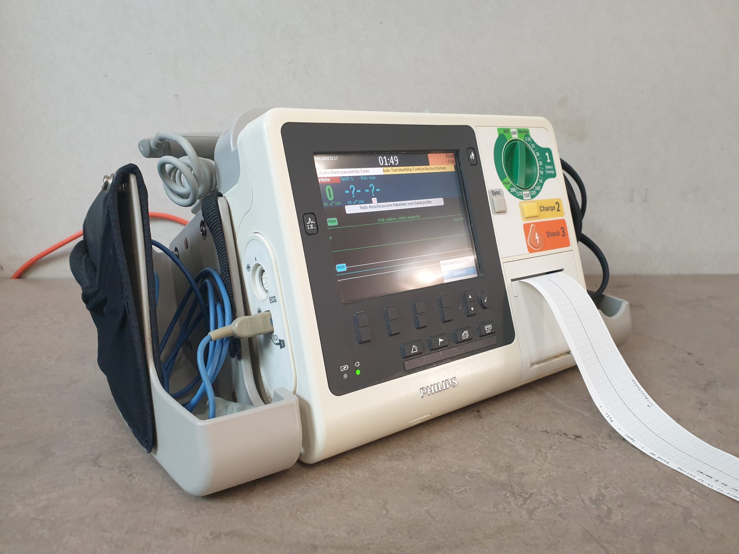 Philips HeartStart XL+ 861290 Plus | Pacing, ECG, NIBP, SpO2 DOM 2012 thumbnail 3