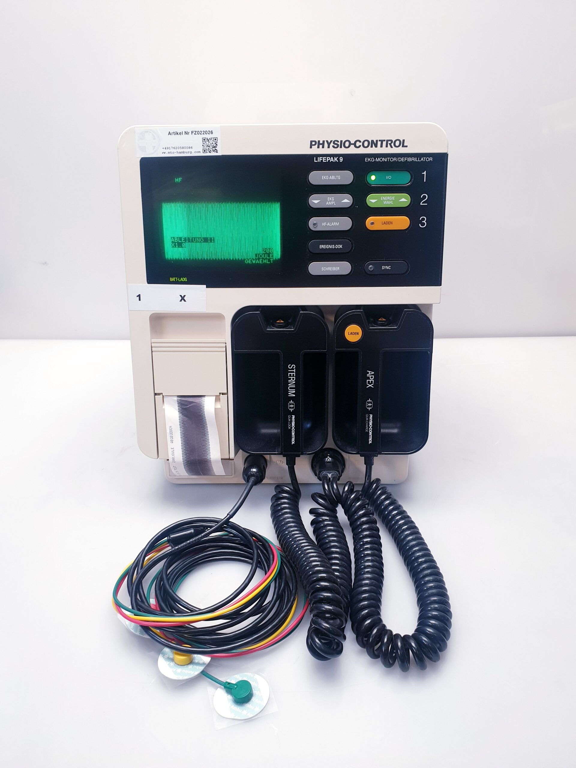 Physio-Control Lifepak 9 Defibrillator EKG; 1 Kanal Printer thumbnail 8