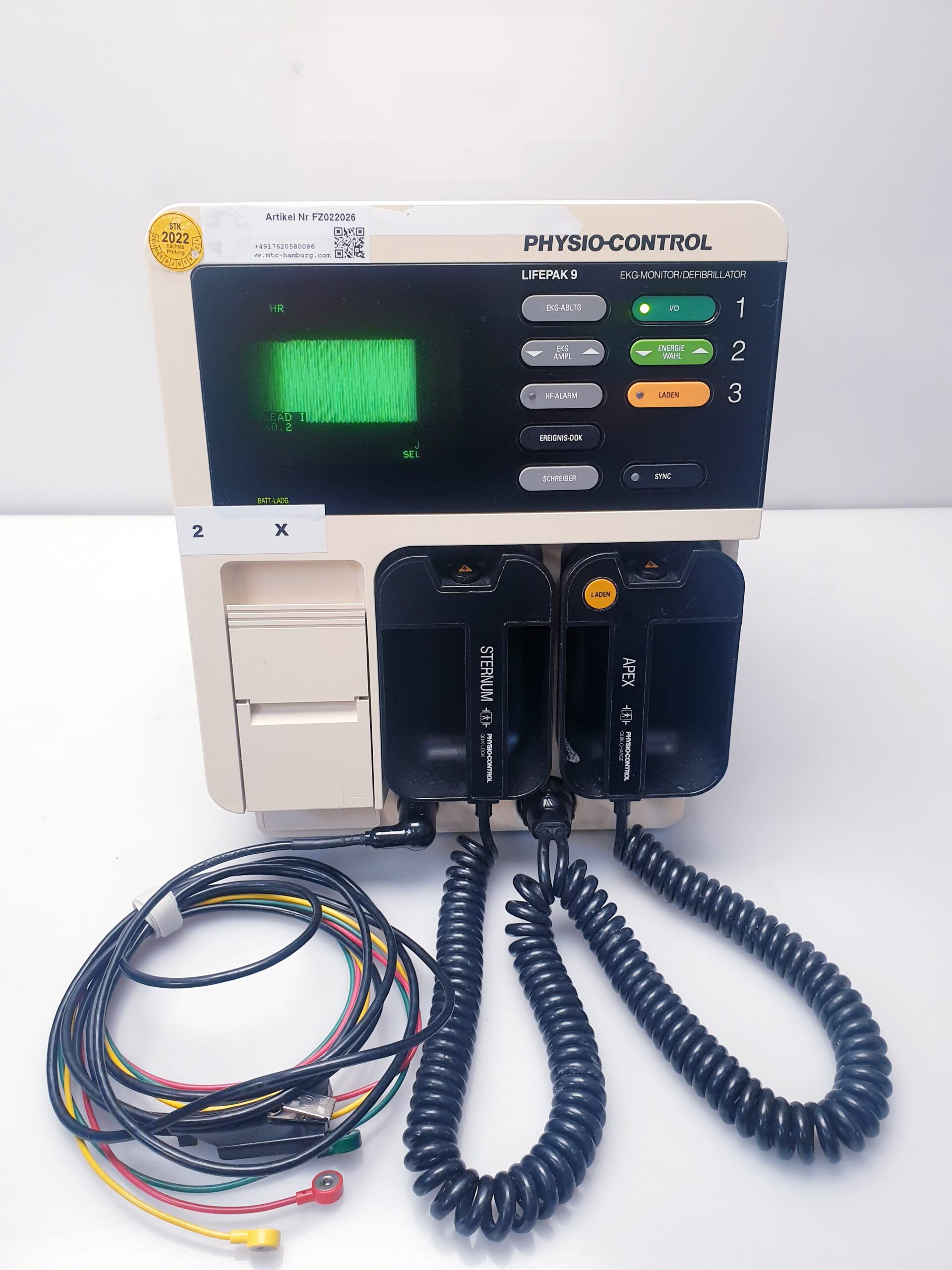 Physio-Control Lifepak 9 Defibrillator EKG; 1 Kanal Printer thumbnail 16