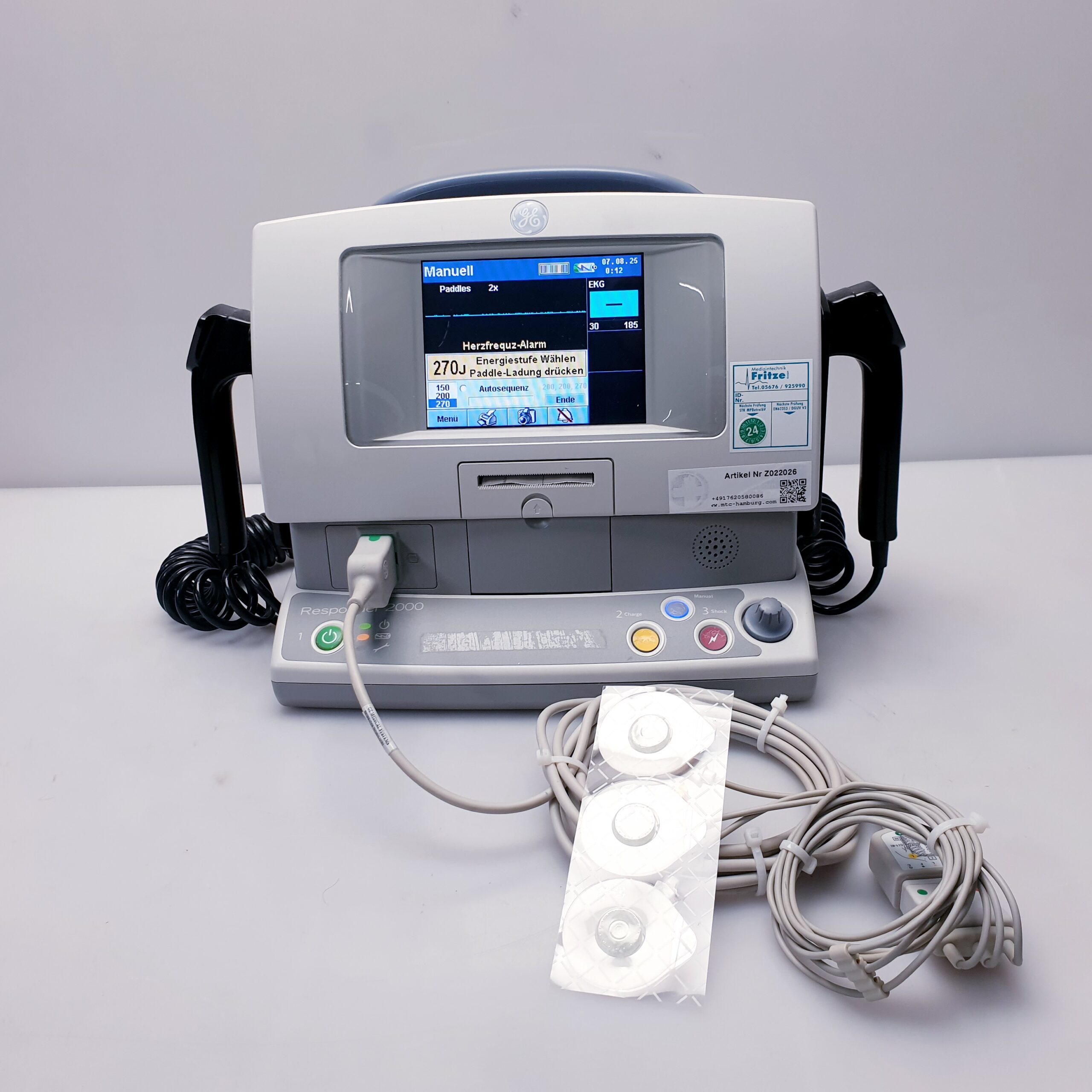 GE Responder 2000, 2025653-008 Defibrillator thumbnail 2