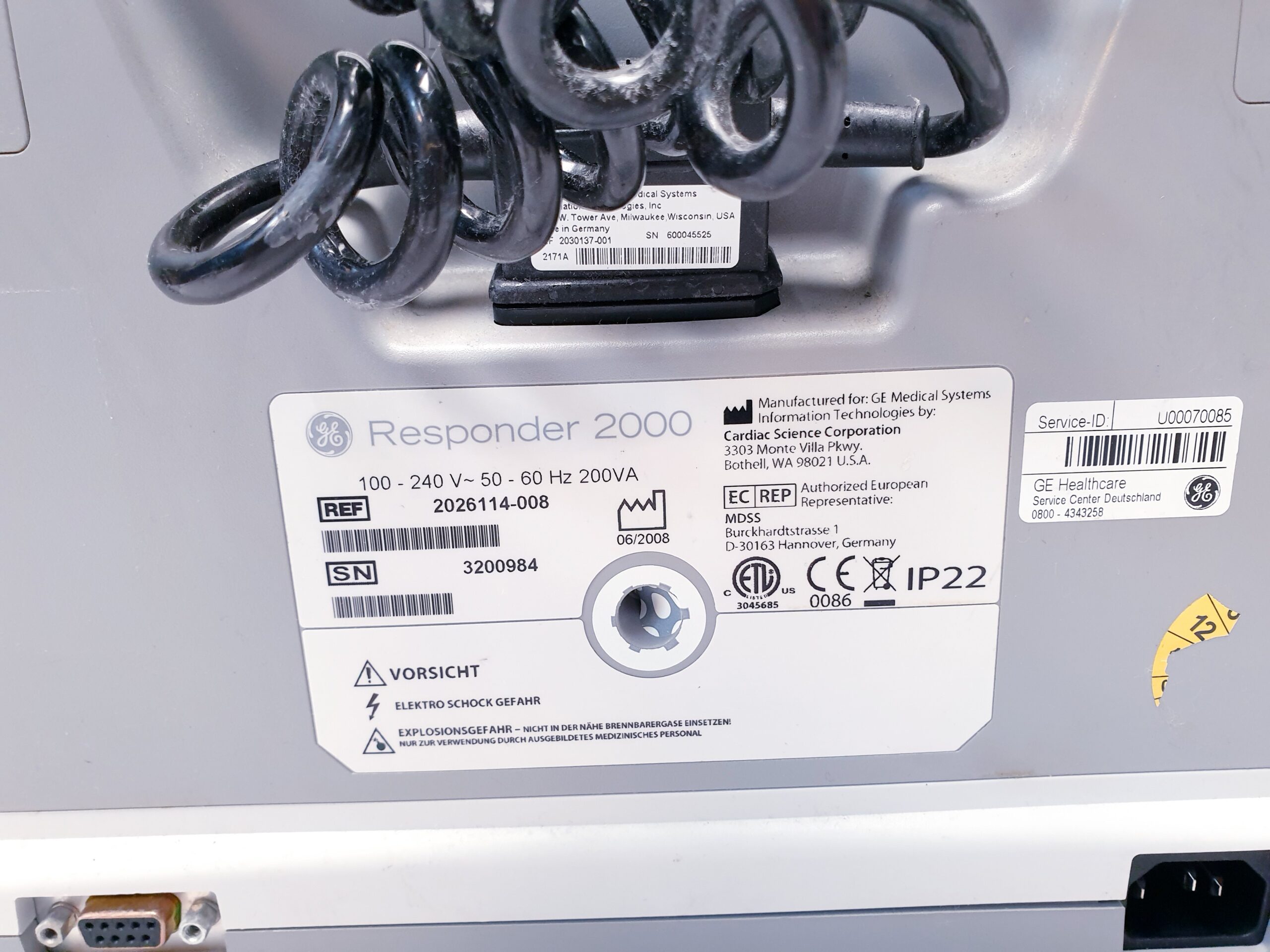 GE Responder 2000, 2025653-008 Defibrillator thumbnail 19