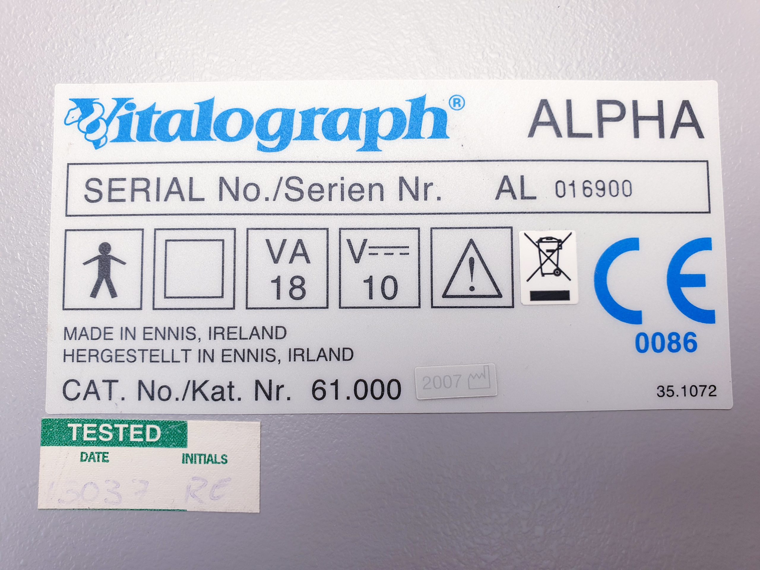 Vitalograph Alpha Spirometer thumbnail 8