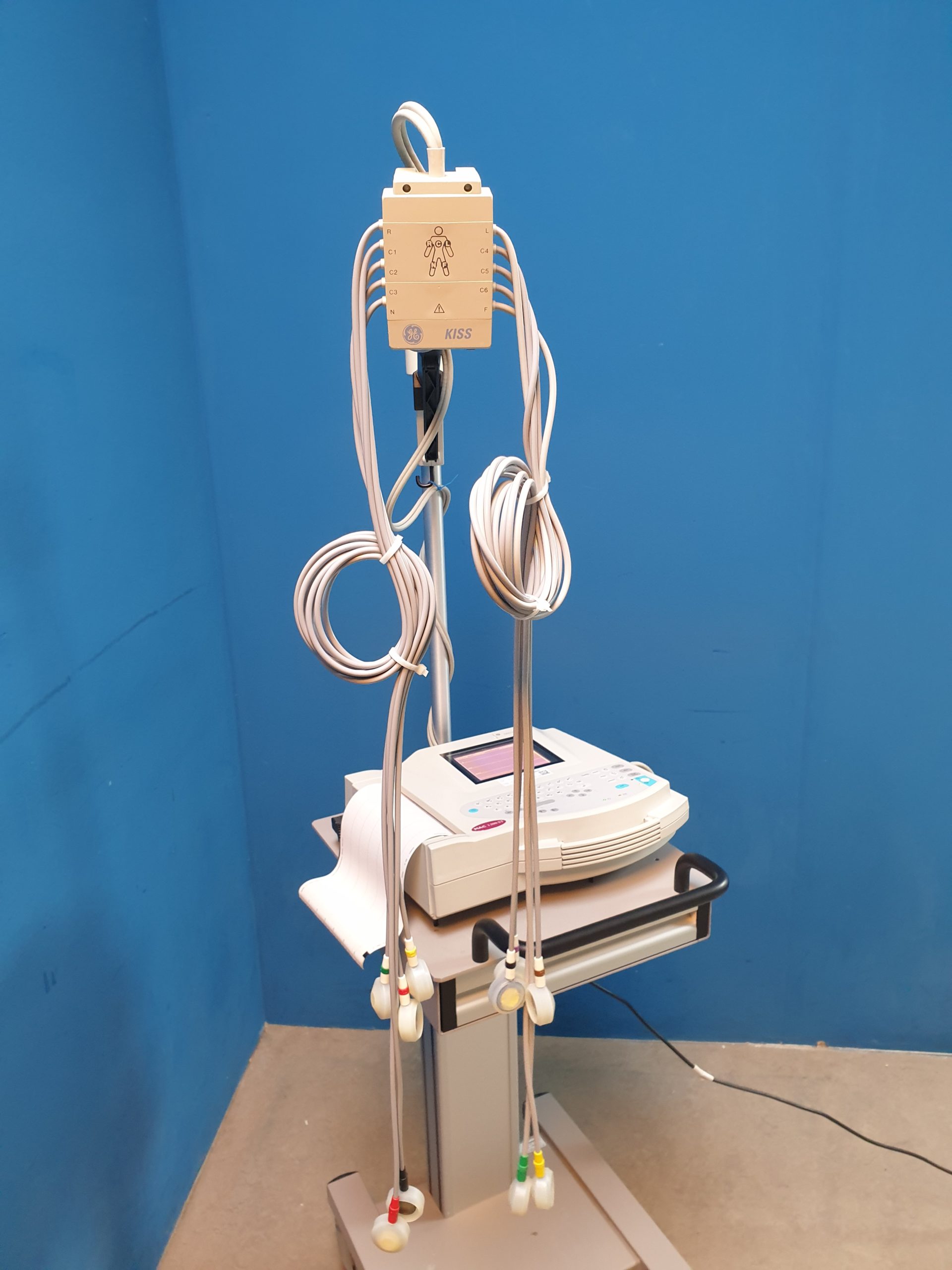 GE MAC 1200 ST 1200ST EKG Gerät mit Sauganlage auf fahrbarem GestellI thumbnail 8