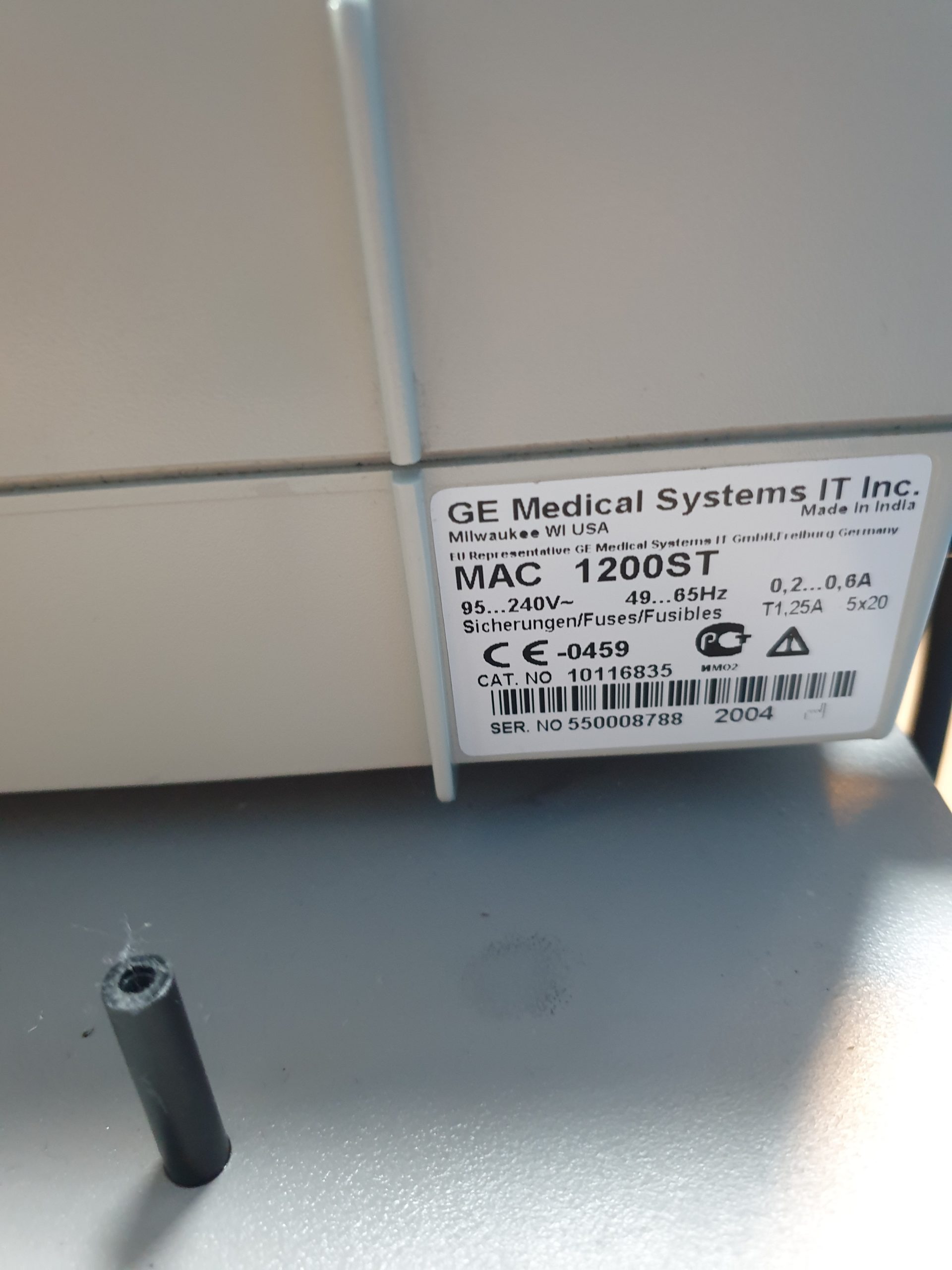 GE MAC 1200 ST 1200ST EKG Gerät mit Sauganlage auf fahrbarem GestellI thumbnail 11