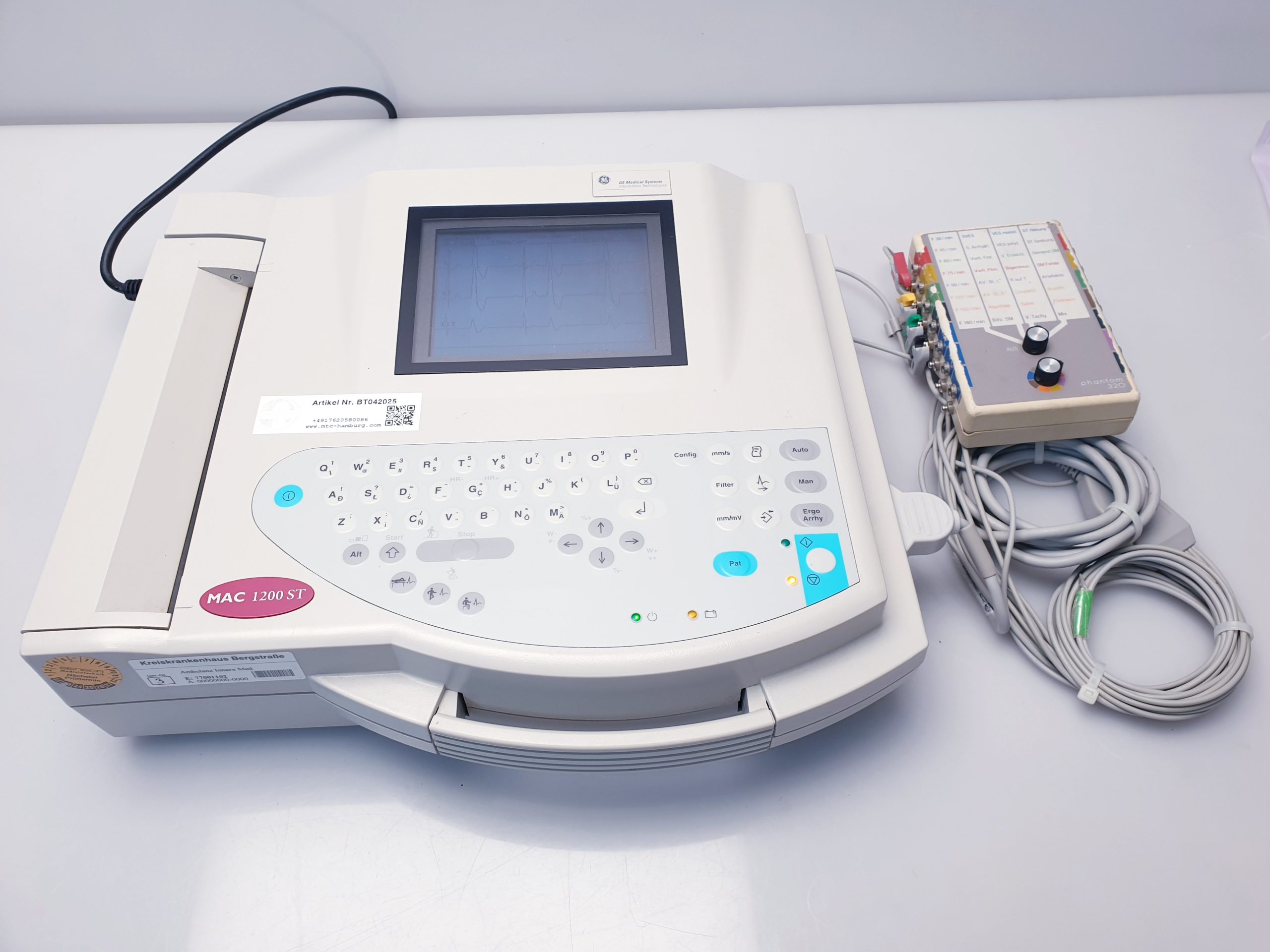 GE mac 1200 – MAC1200 EKG – Ohne Ableitungskabel — image 1 of 1