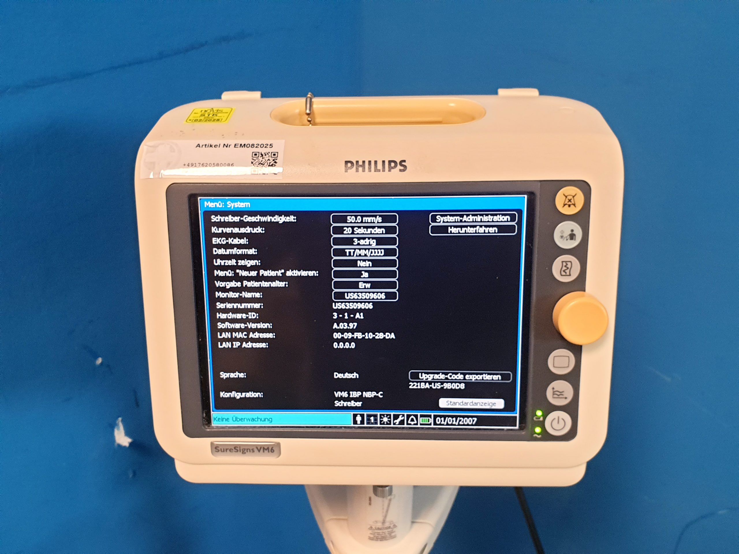 Philips SureSigns VM6 NIBP SpO2, EkG, Temp thumbnail 5