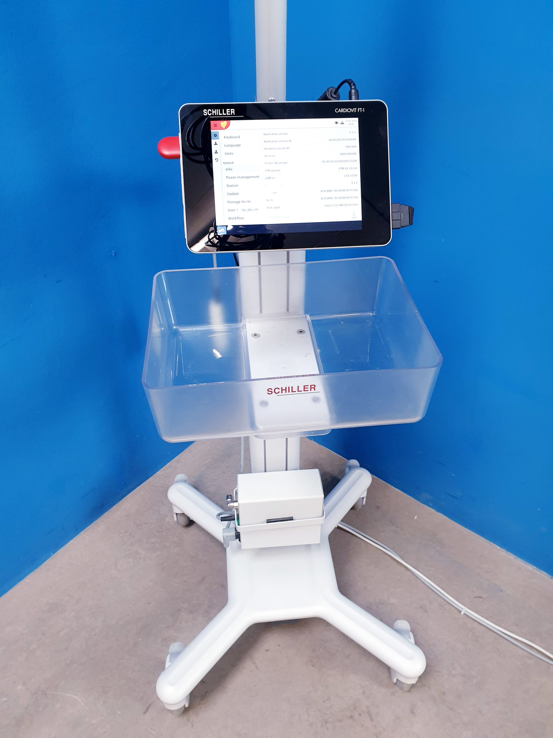 Schiller Cardiovit FT-1 EKG + DT100 80 Sauganlage — image 1 of 24