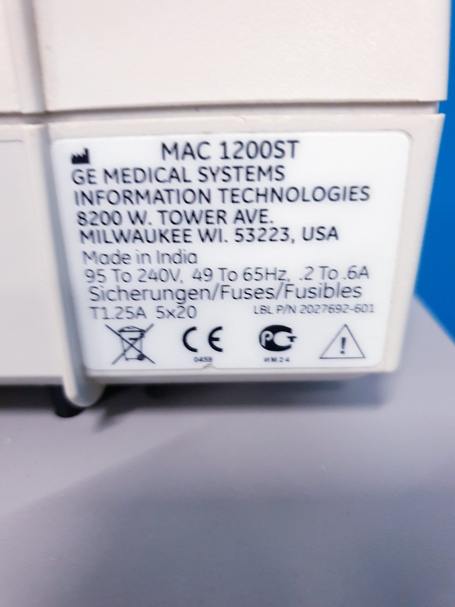 GE MAC 1200ST 1200 ST EKG Gerät mit Ableitungskabel thumbnail 10