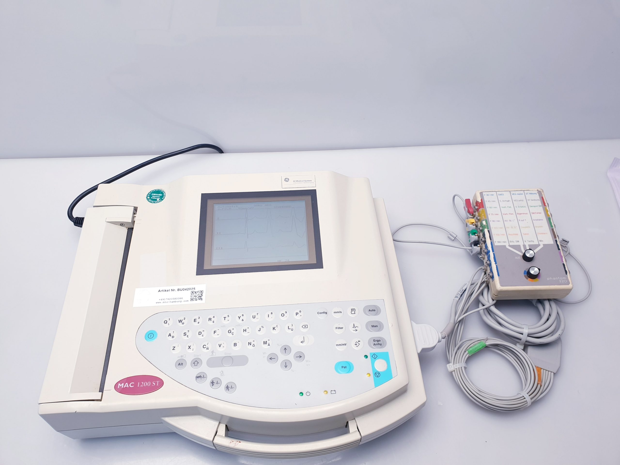 GE MAC 1200ST 1200 ST EKG Gerät + Ableitungskabel — image 1 of 7