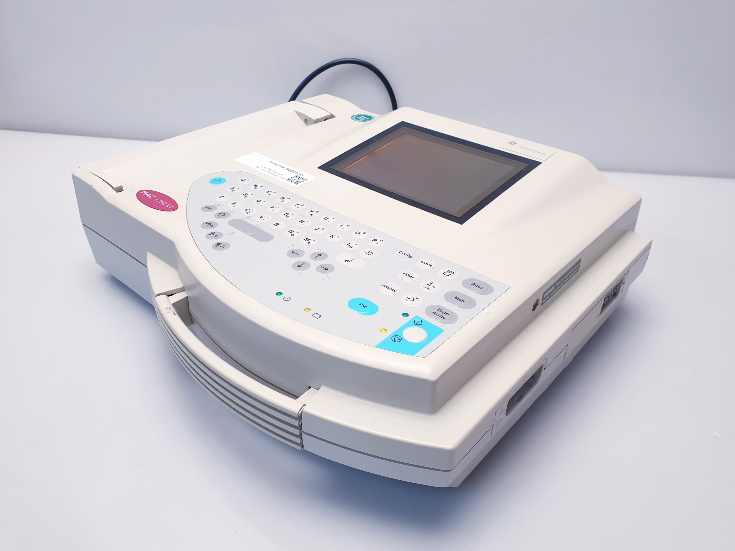 GE MAC 1200ST 1200 ST EKG Gerät + Ableitungskabel thumbnail 3
