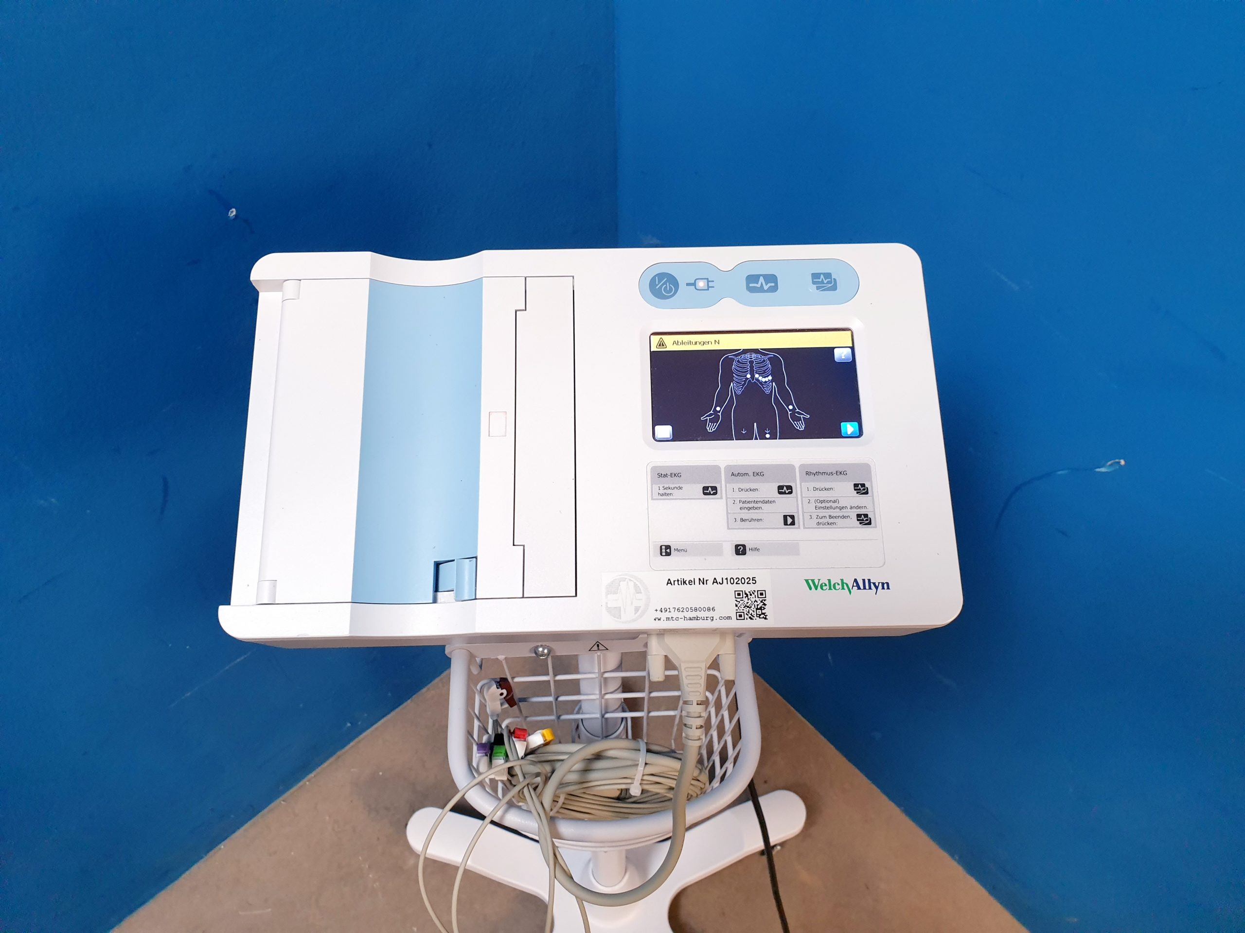Welch Allyn Ref 405881 EKG mit Ableitungskabel thumbnail 2