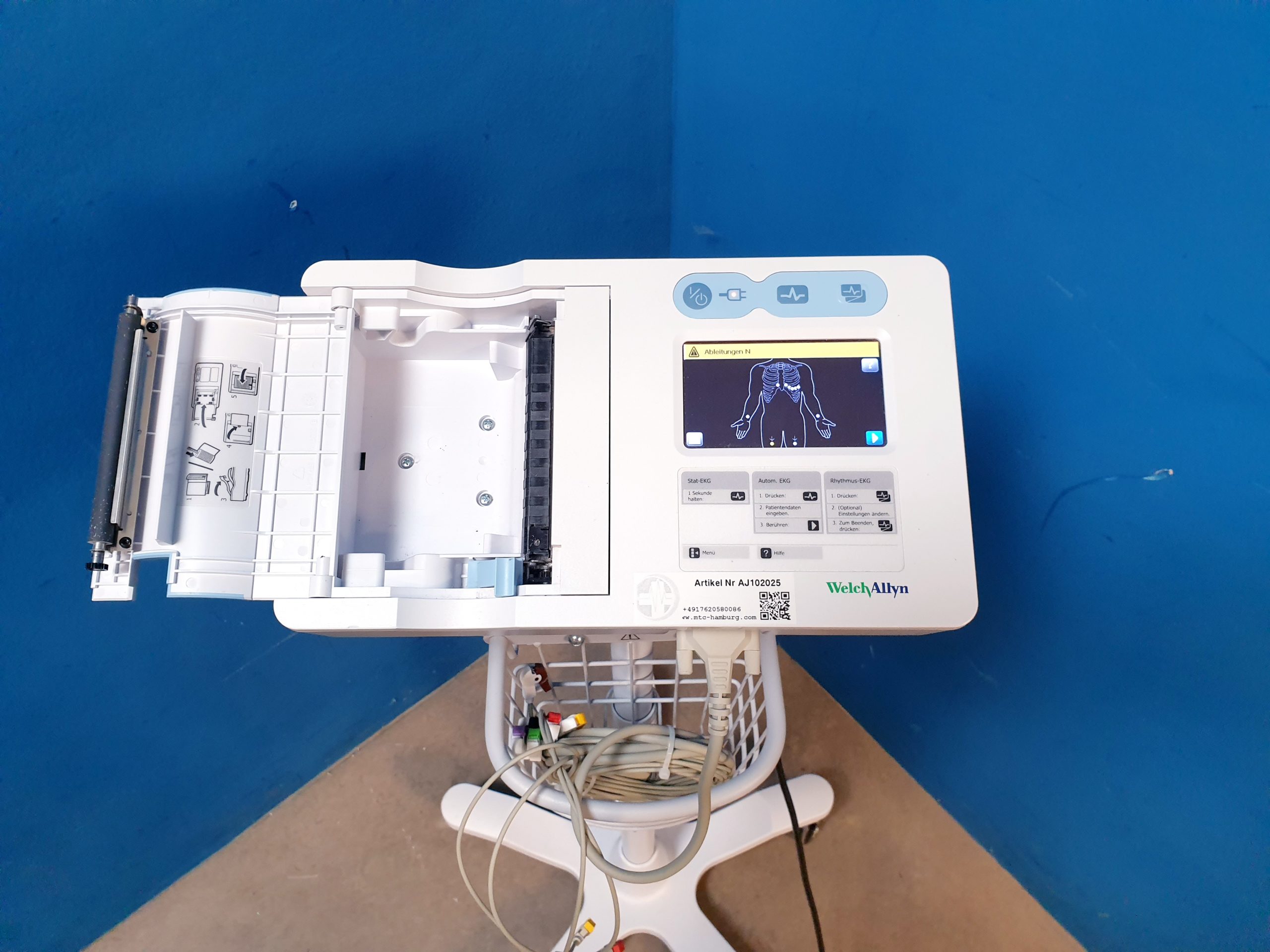 Welch Allyn Ref 405881 EKG mit Ableitungskabel thumbnail 3
