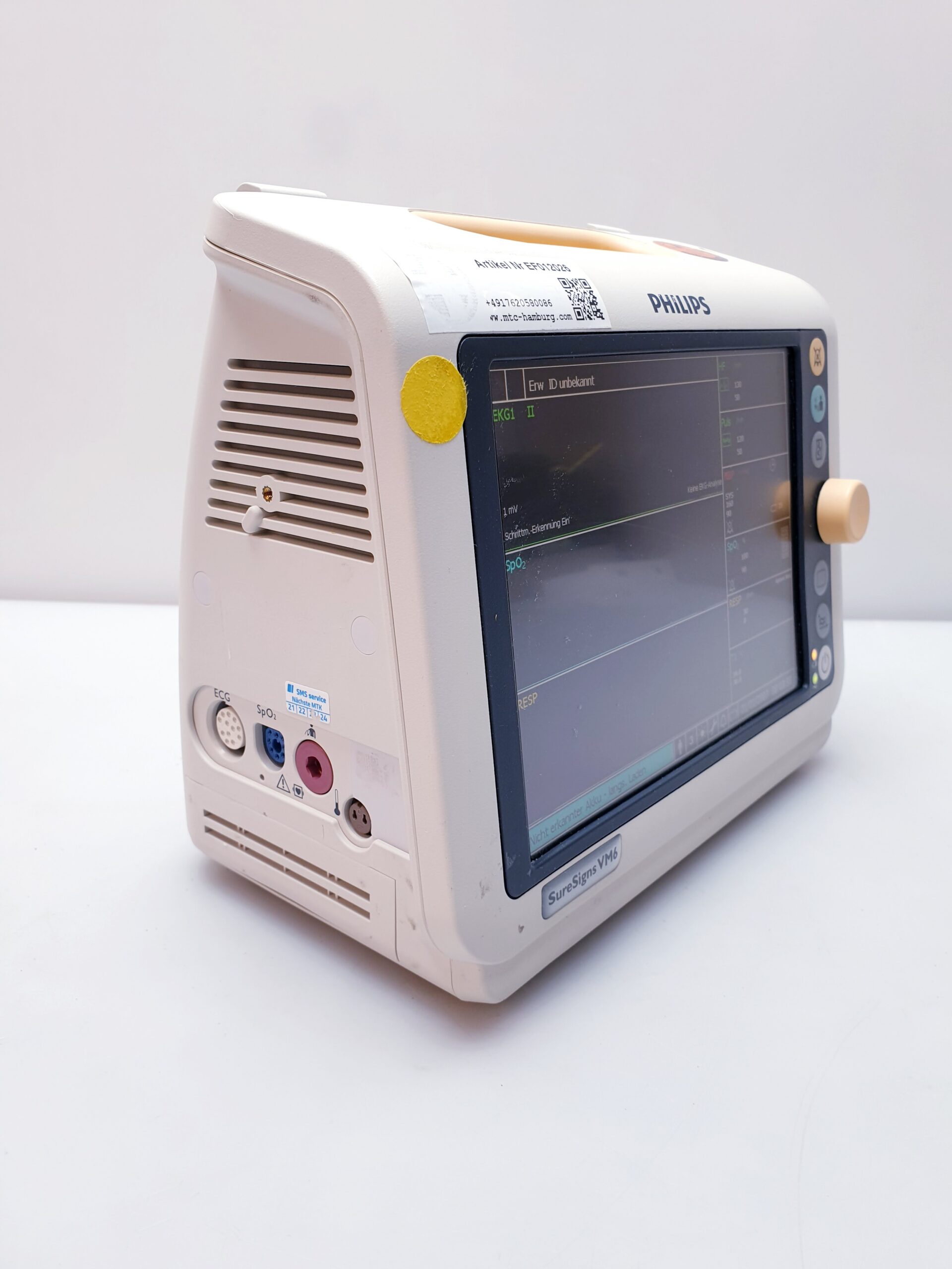 Philips SureSigns VM6 NIBP SpO2, EkG, Temp thumbnail 11