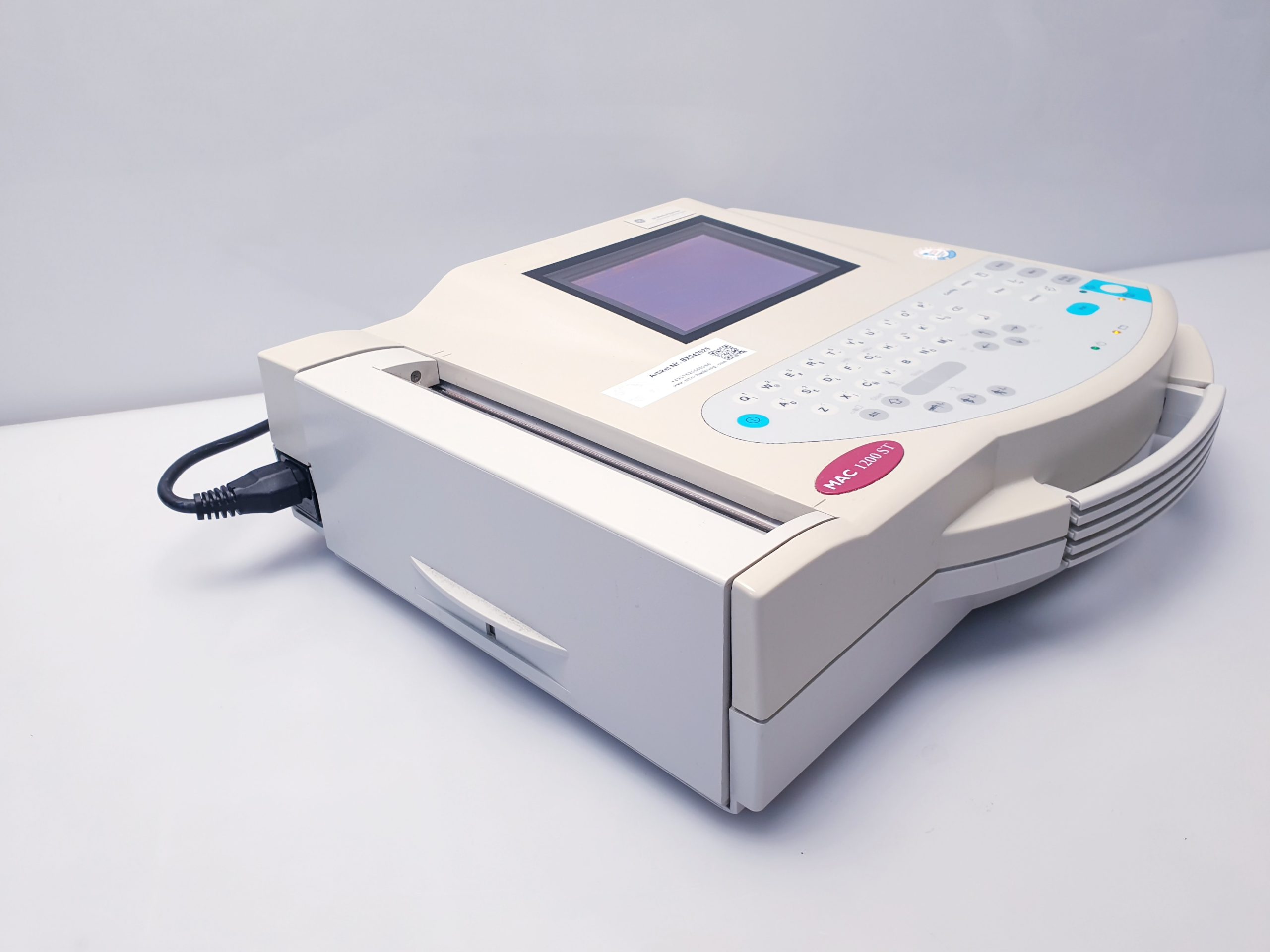 GE MAC 1200ST // 1200 ST EKG Gerät mit Ableitungskabel thumbnail 3