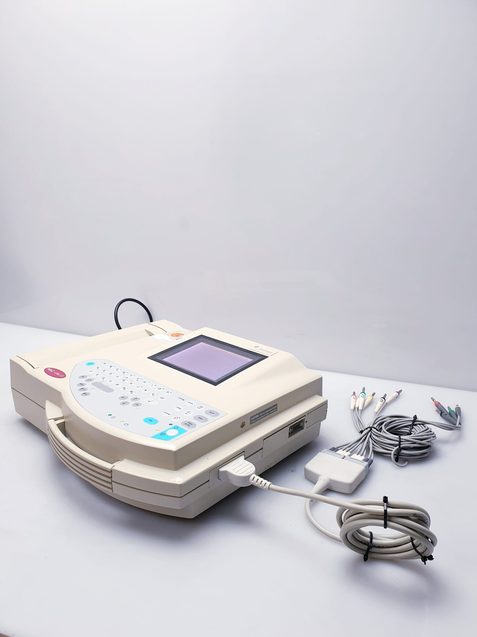 GE MAC 1200ST // 1200 ST EKG Gerät mit Ableitungskabel thumbnail 13