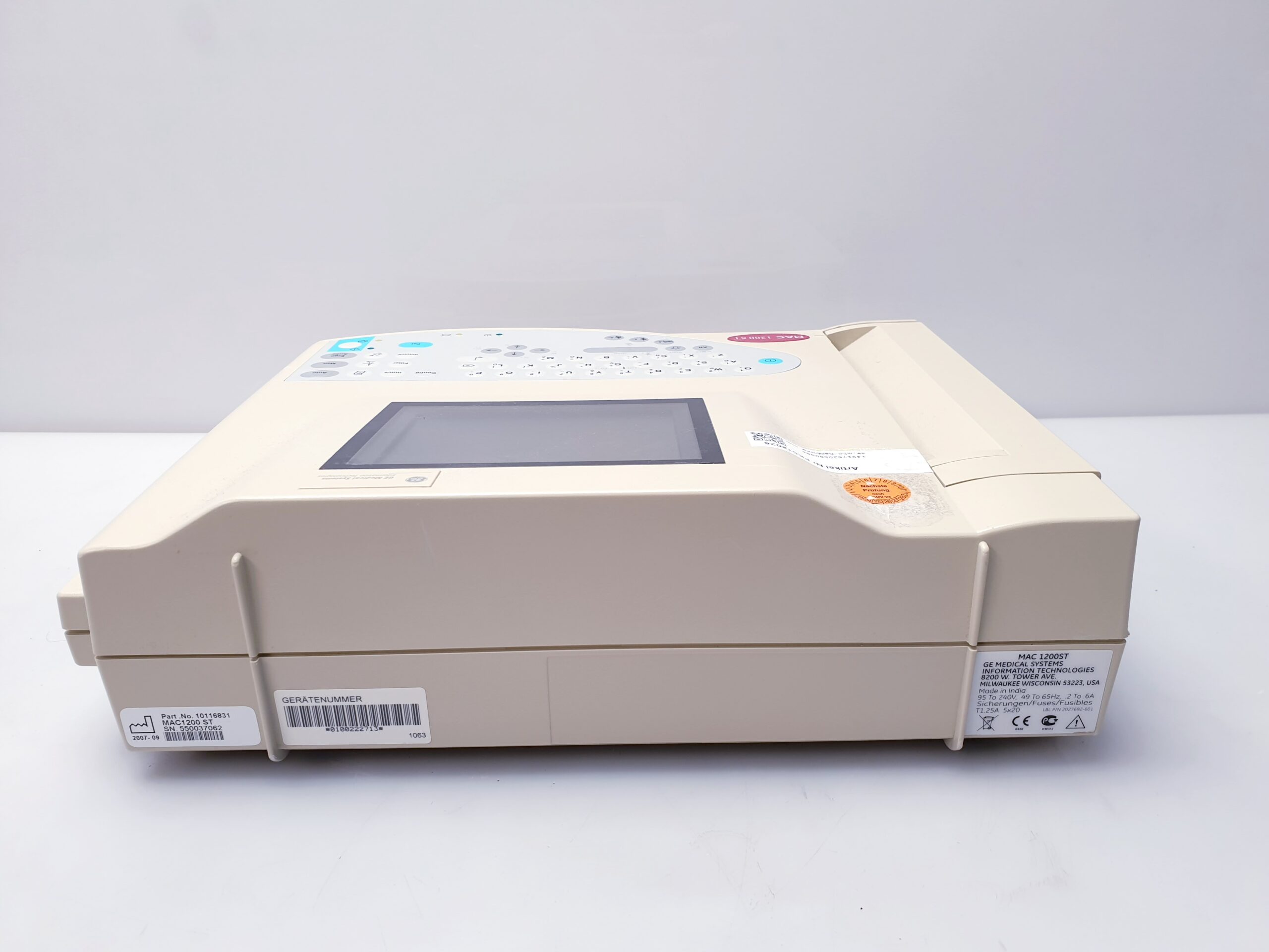 GE MAC 1200ST // 1200 ST EKG Gerät mit Ableitungskabel thumbnail 20