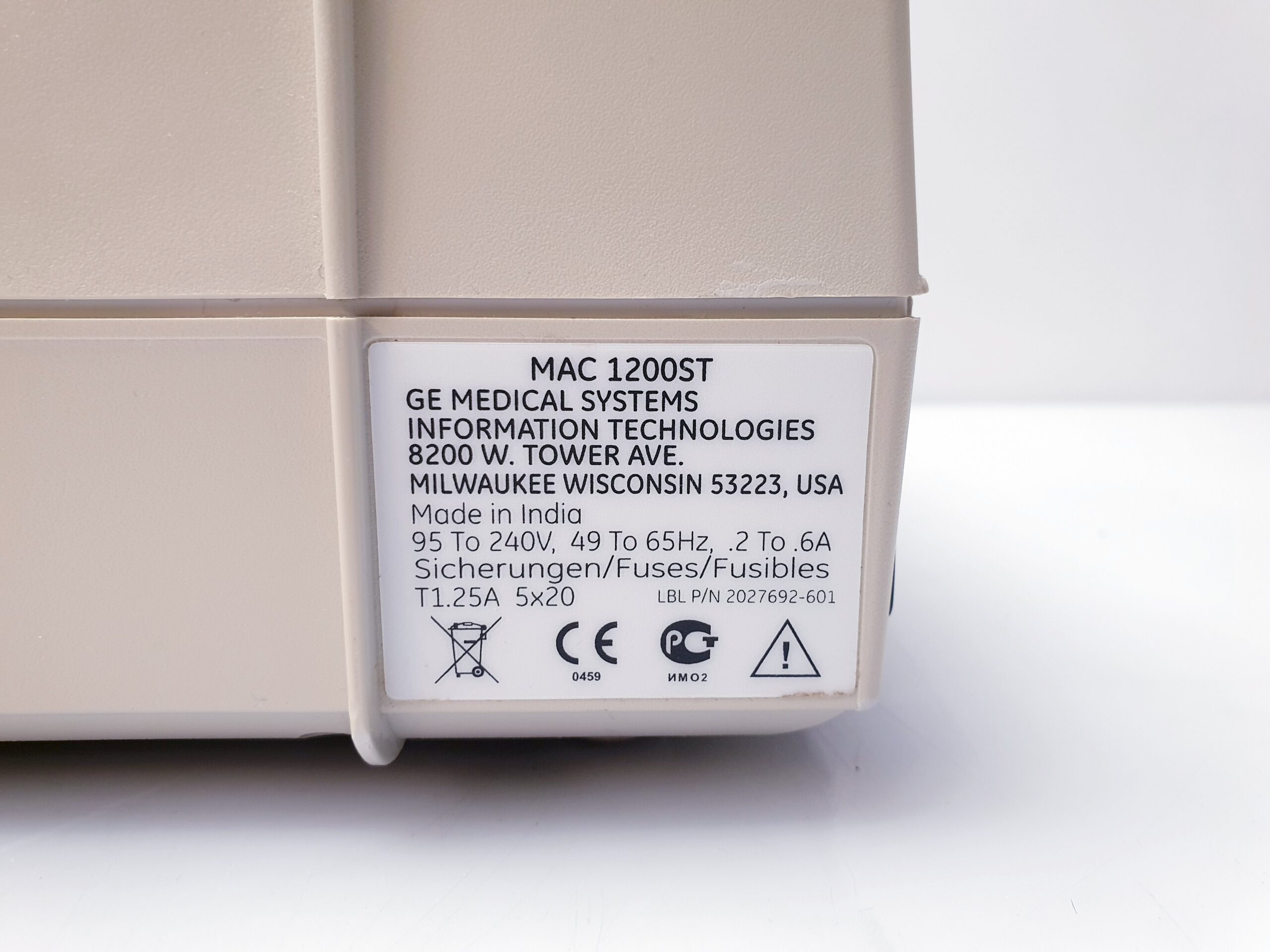 GE MAC 1200ST // 1200 ST EKG Gerät mit Ableitungskabel thumbnail 21