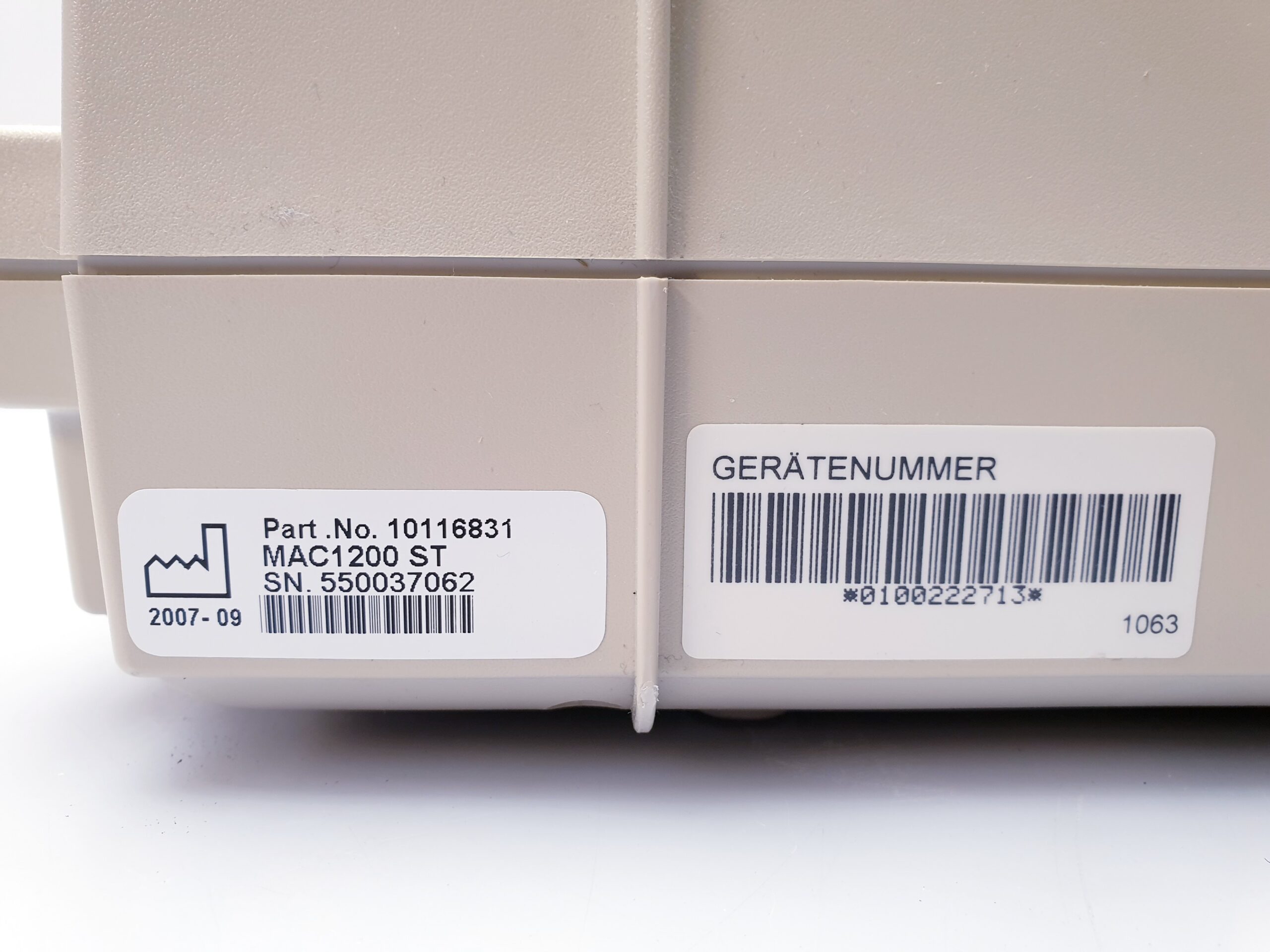 GE MAC 1200ST // 1200 ST EKG Gerät mit Ableitungskabel thumbnail 22