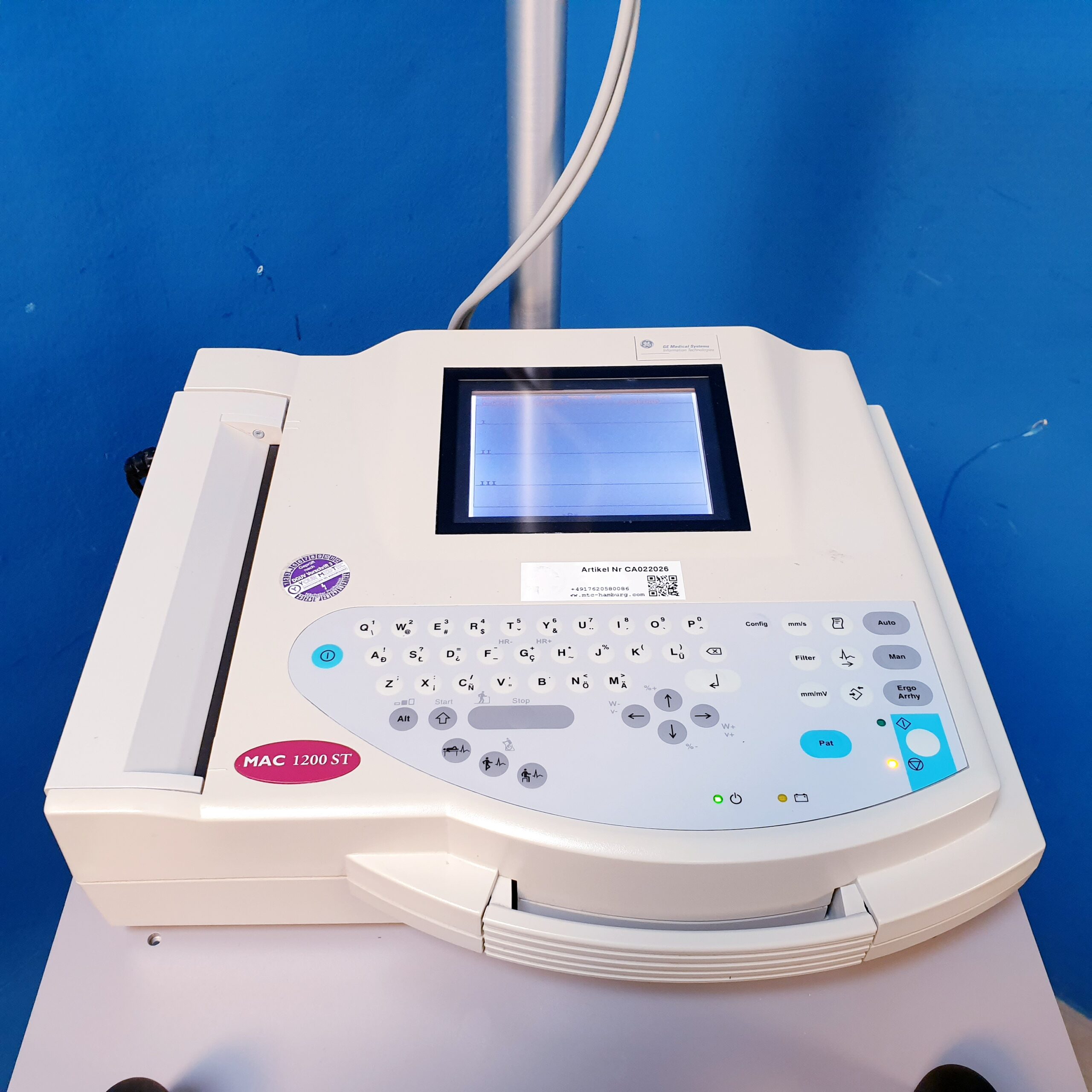 GE MAC 1200 ST EKG-Gerät + Sauganlage thumbnail 9