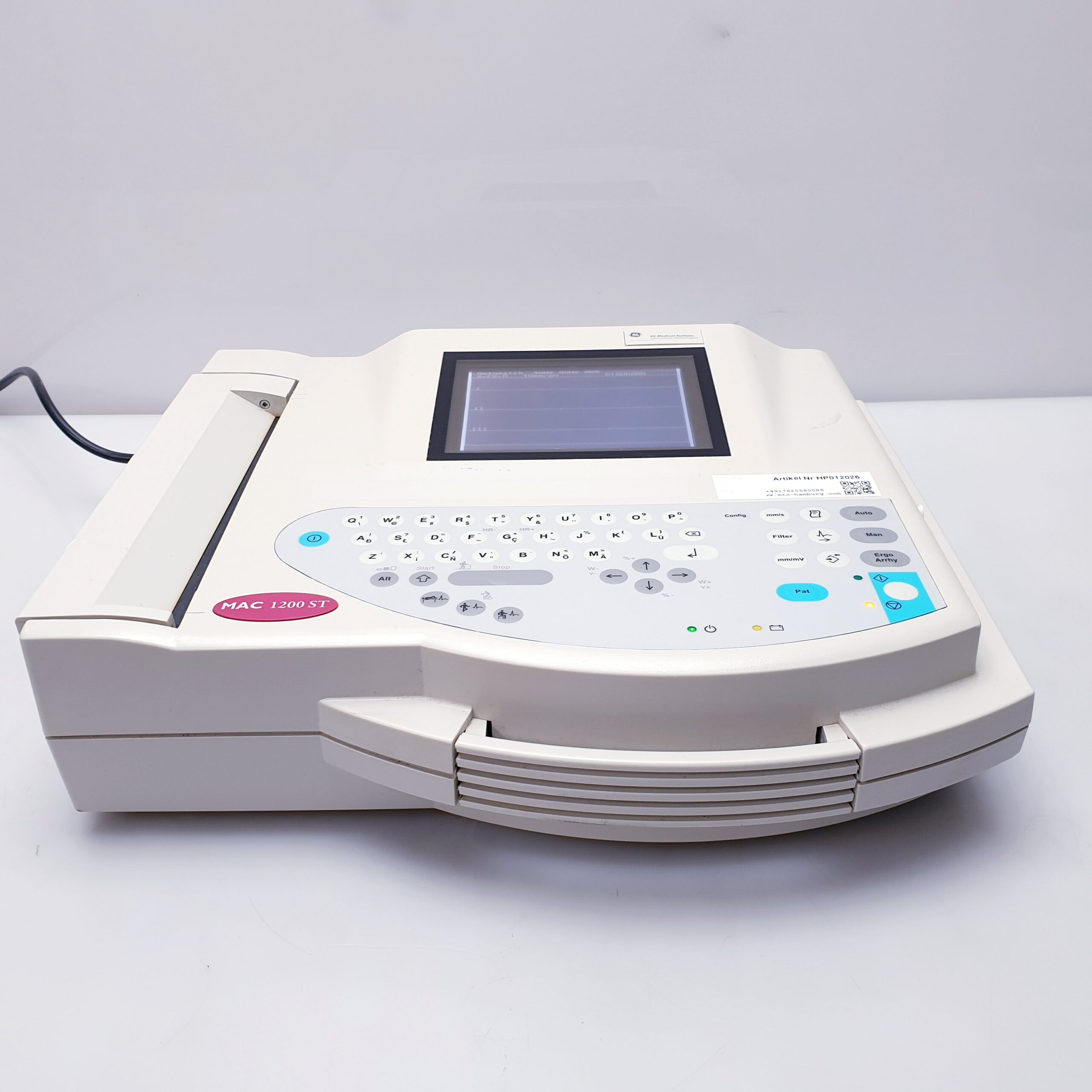 GE MAC 1200 – MAC1200 EKG Gerät Ohne Patientenkabel — image 1 of 11