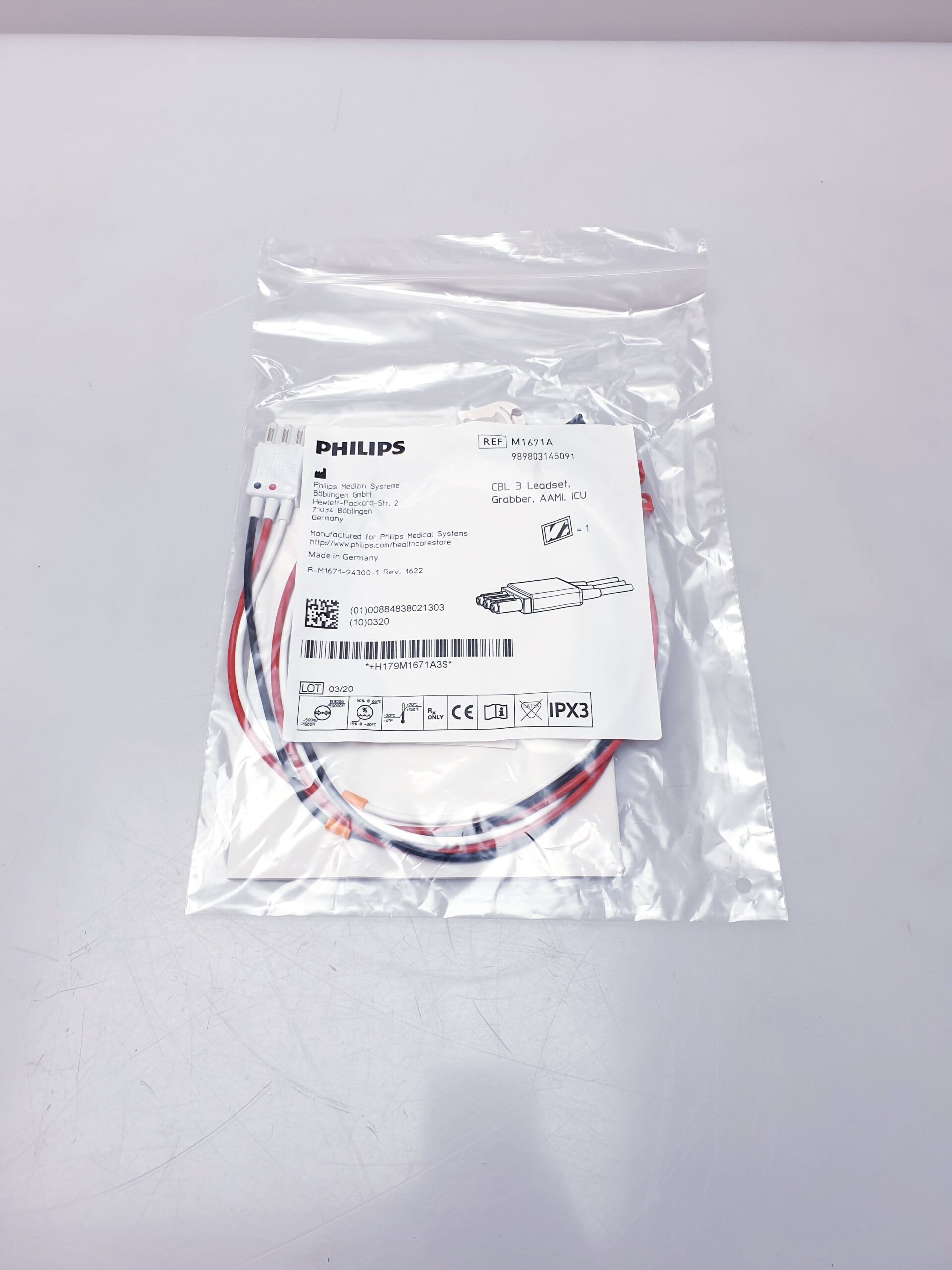 Philips M1671A ECG Cable 3-Lead. thumbnail 4