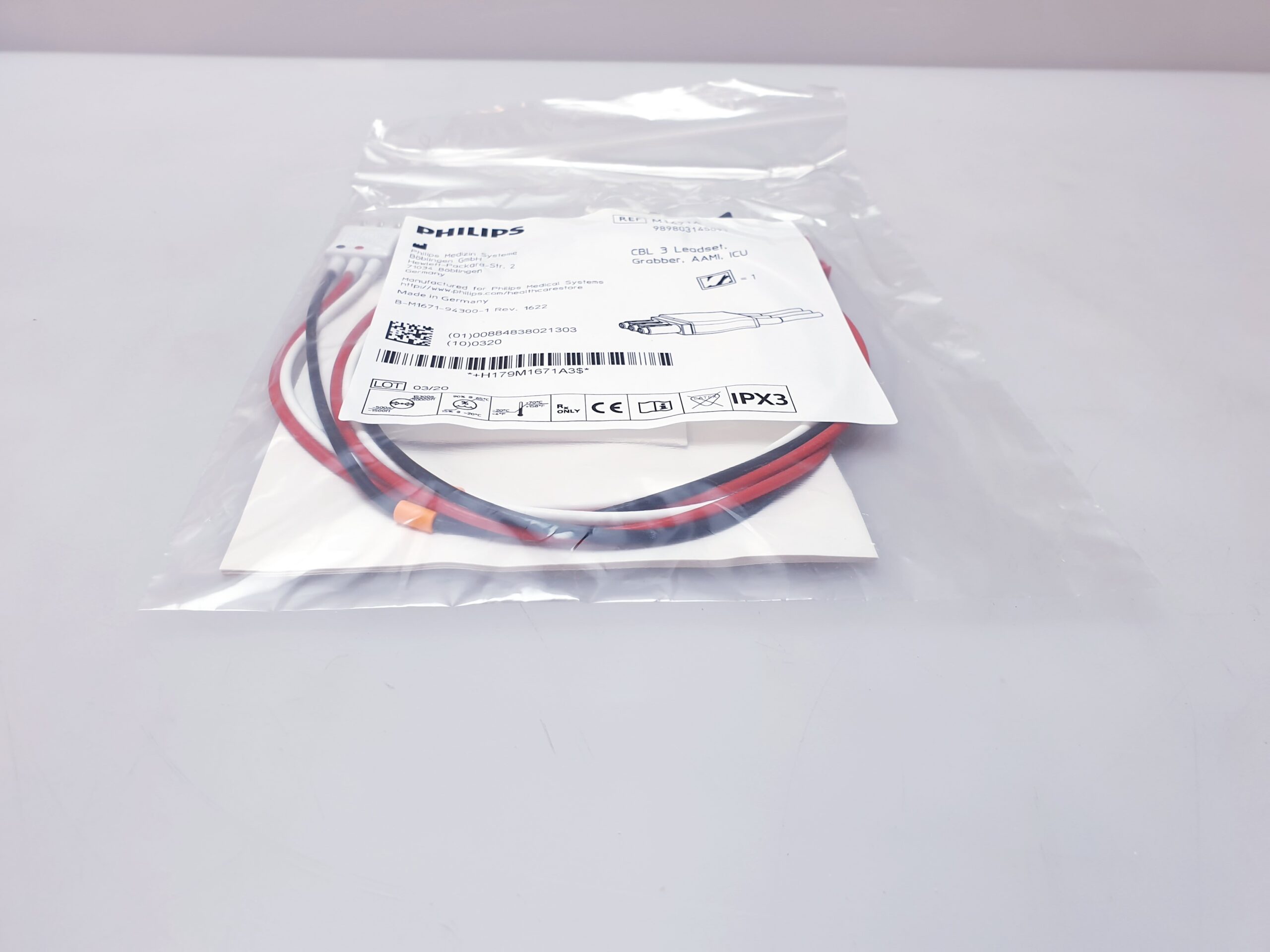 Philips M1671A ECG Cable 3-Lead. thumbnail 5